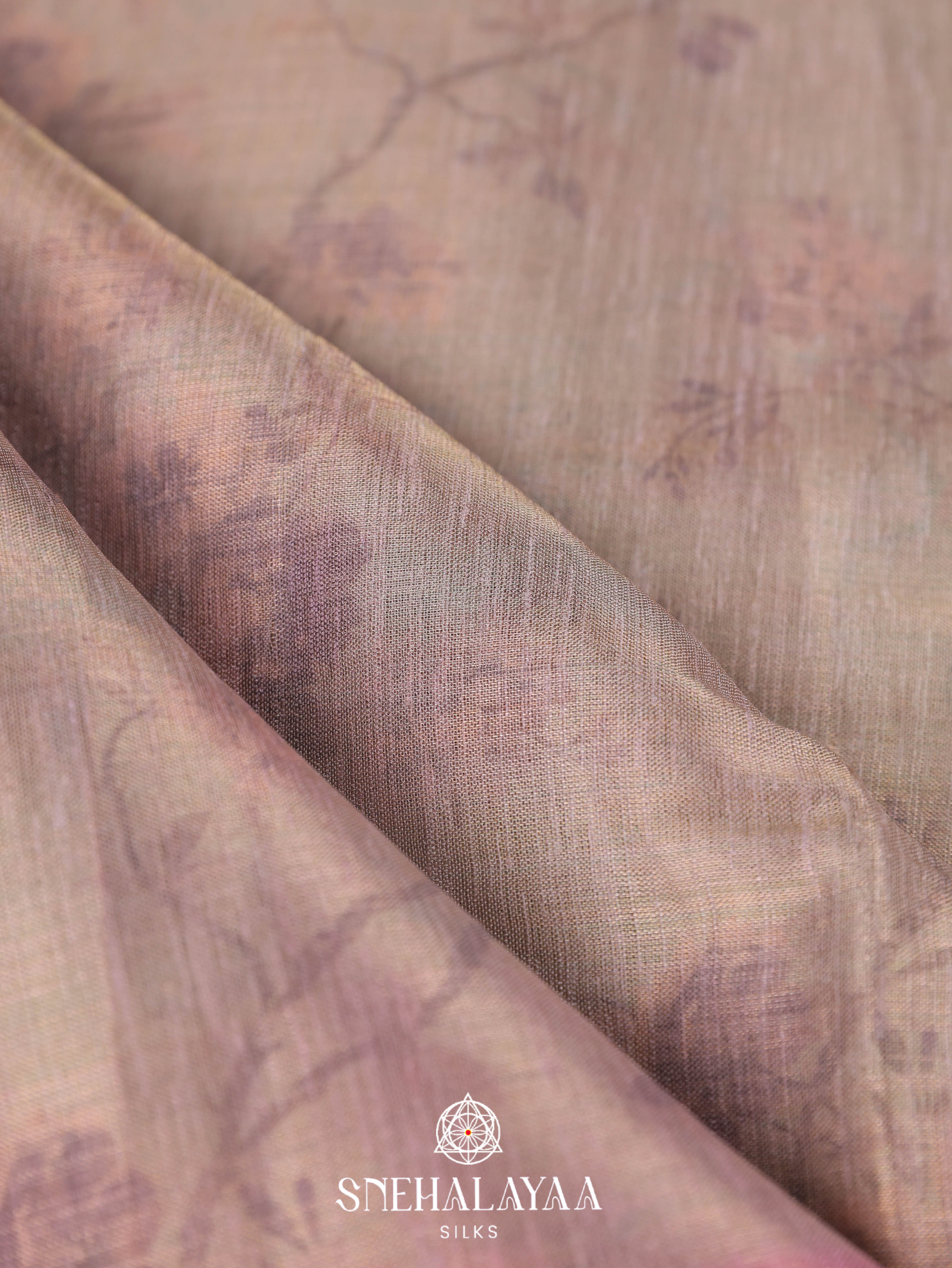 Grey Linen Saree