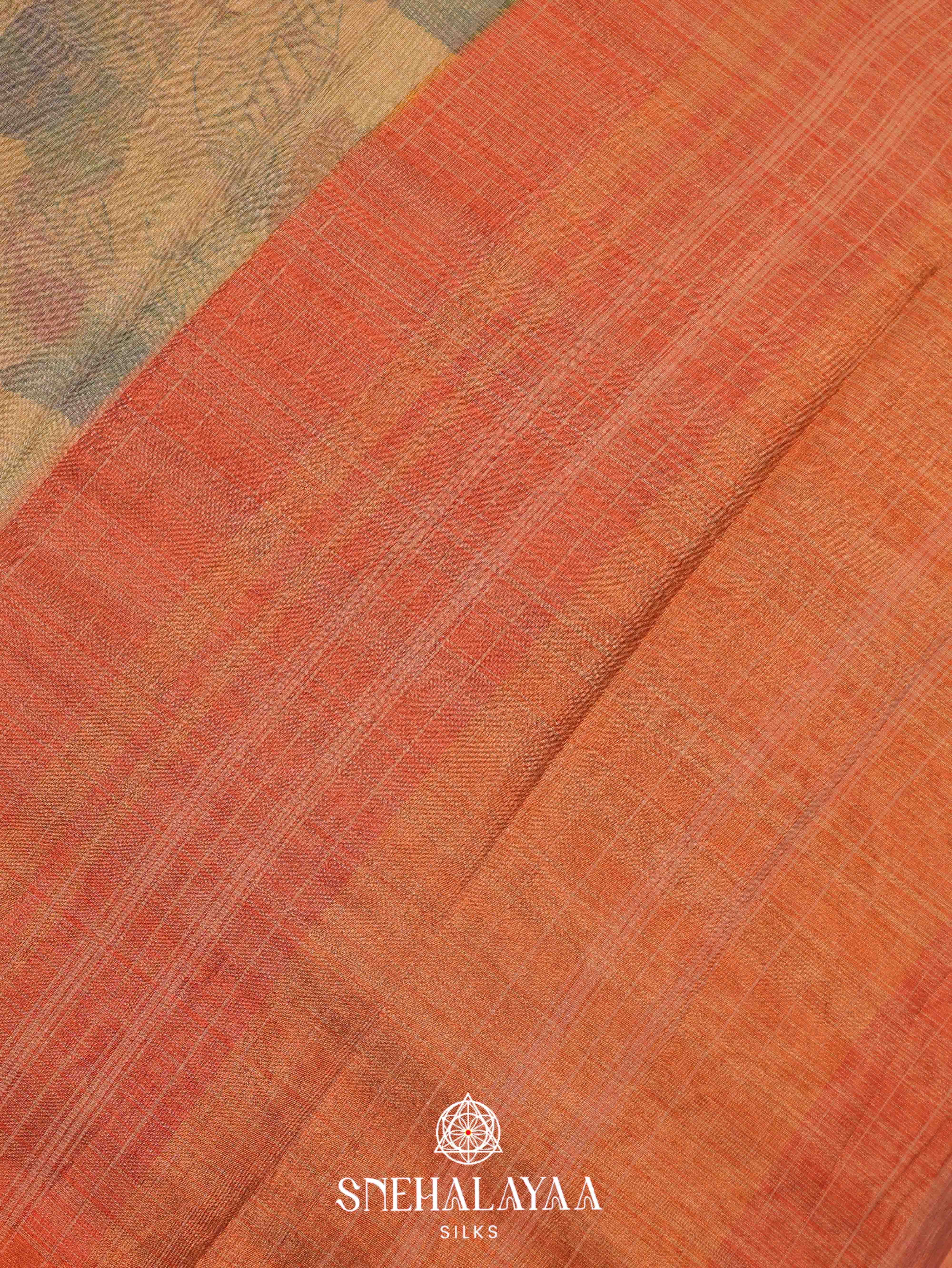 Yellow Linen Saree
