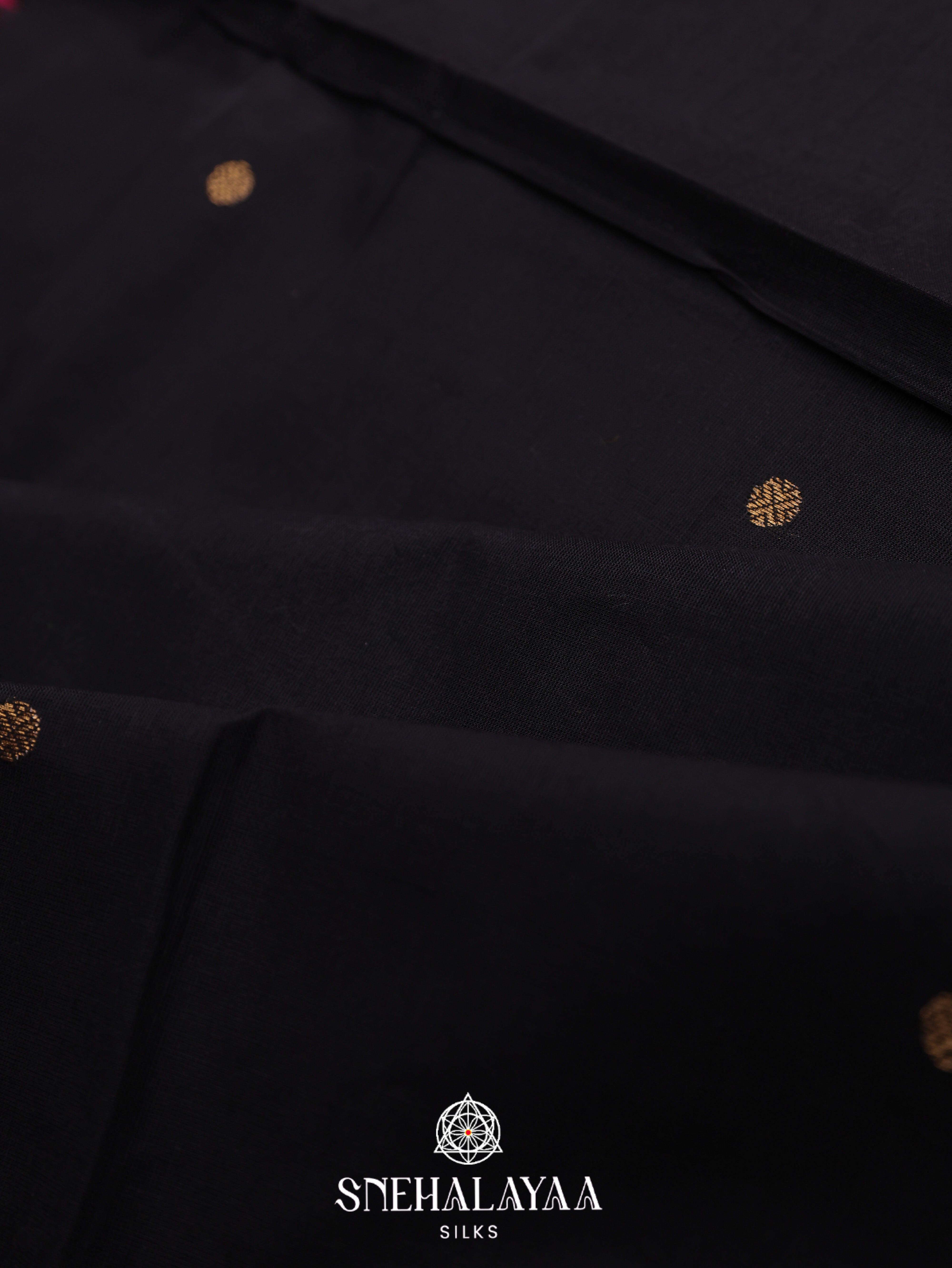 Black Kanchi Cotton Saree