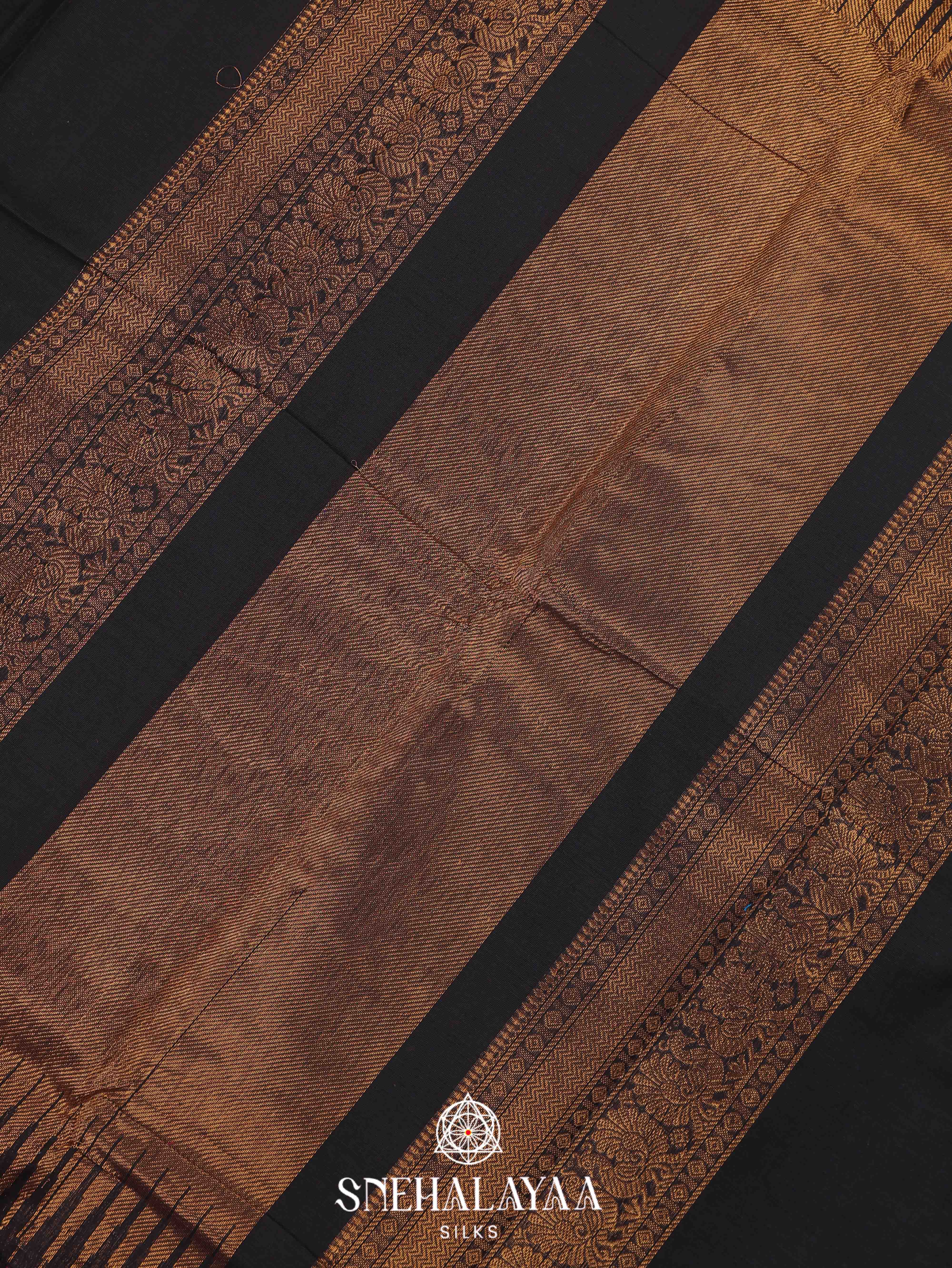 Black Kanchi Cotton Saree