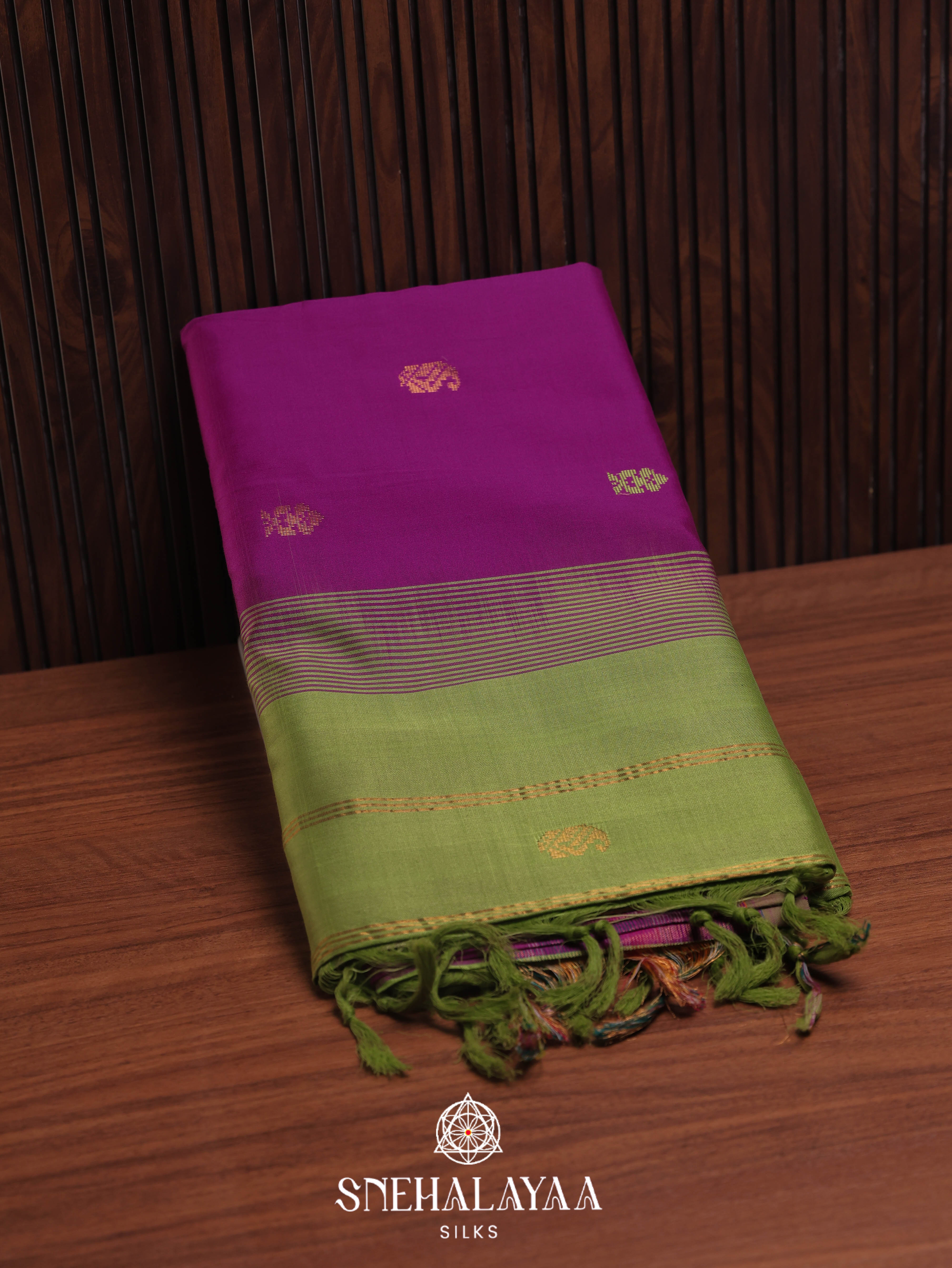 Magenta Silk Cotton Saree