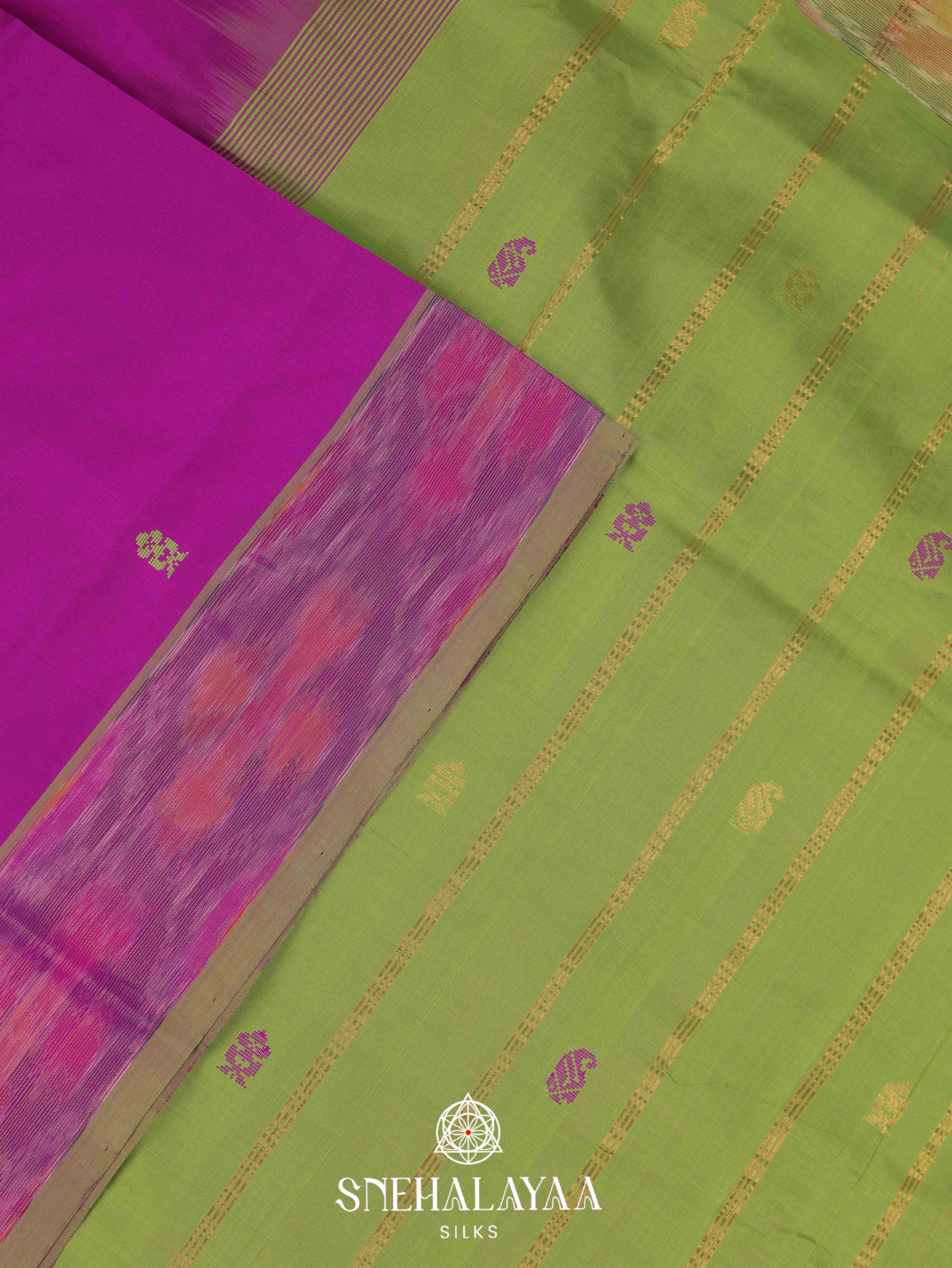Magenta Silk Cotton Saree