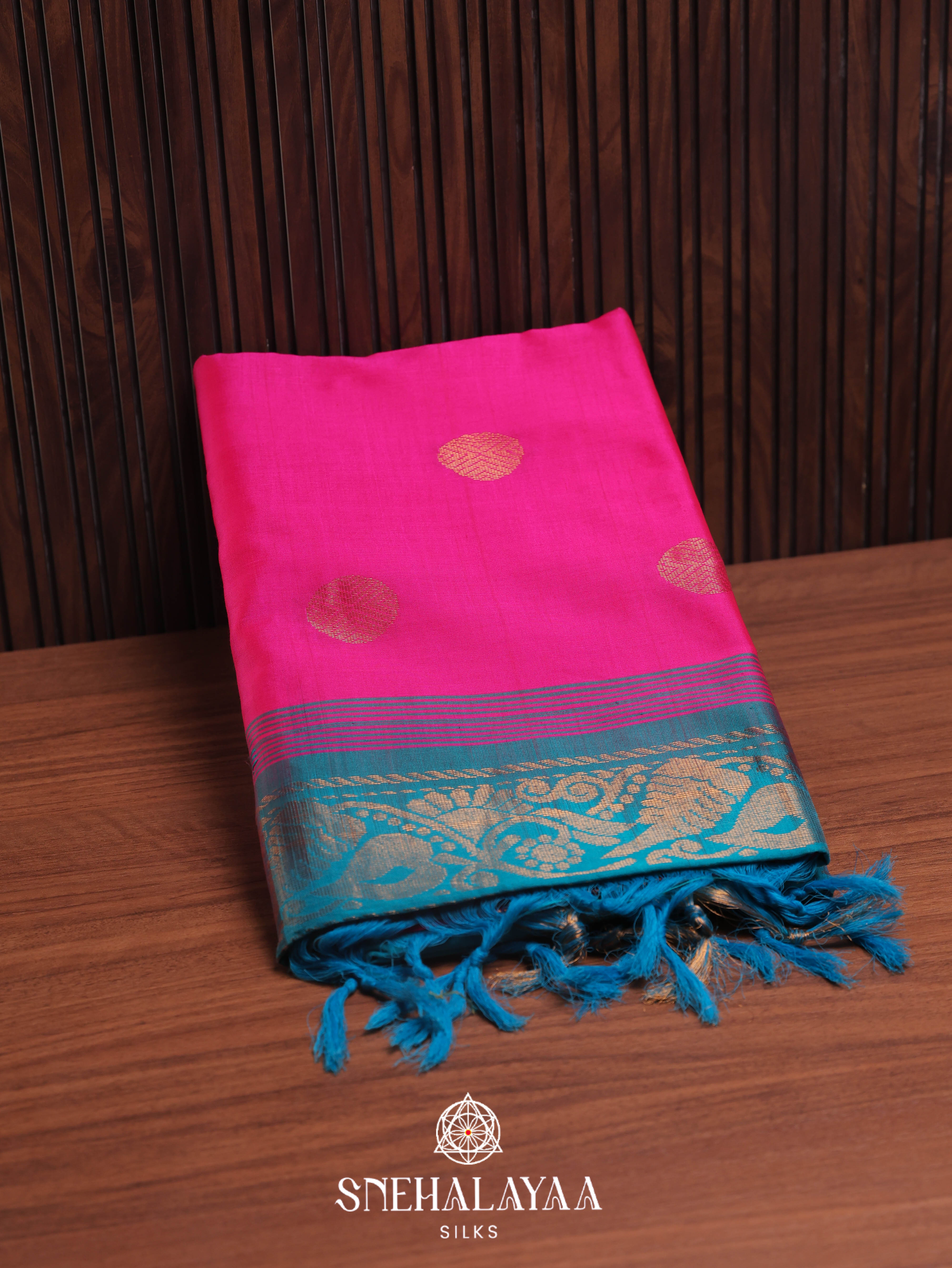 Pink Silk Cotton Saree