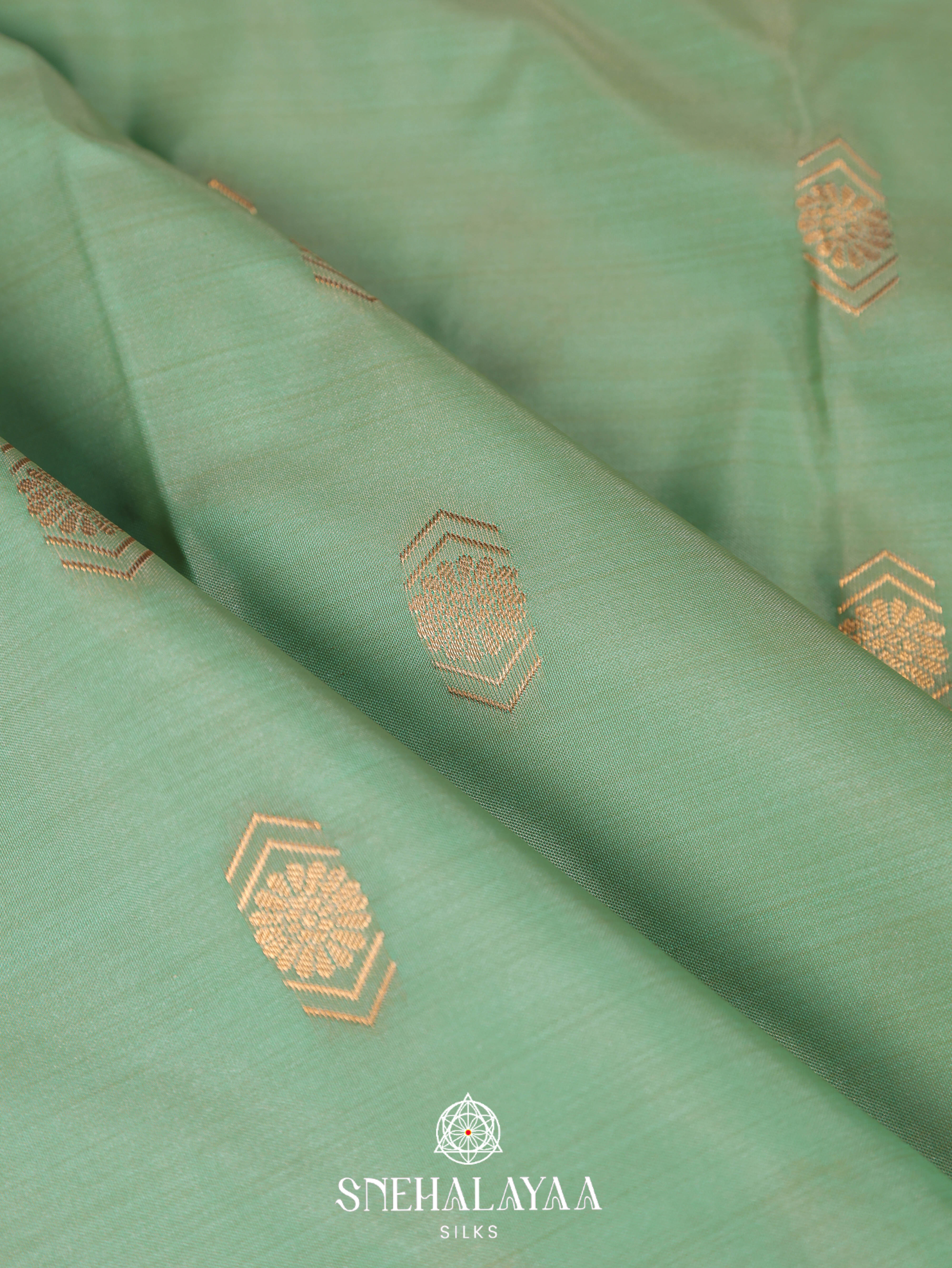 Pale Green Art Silk Saree