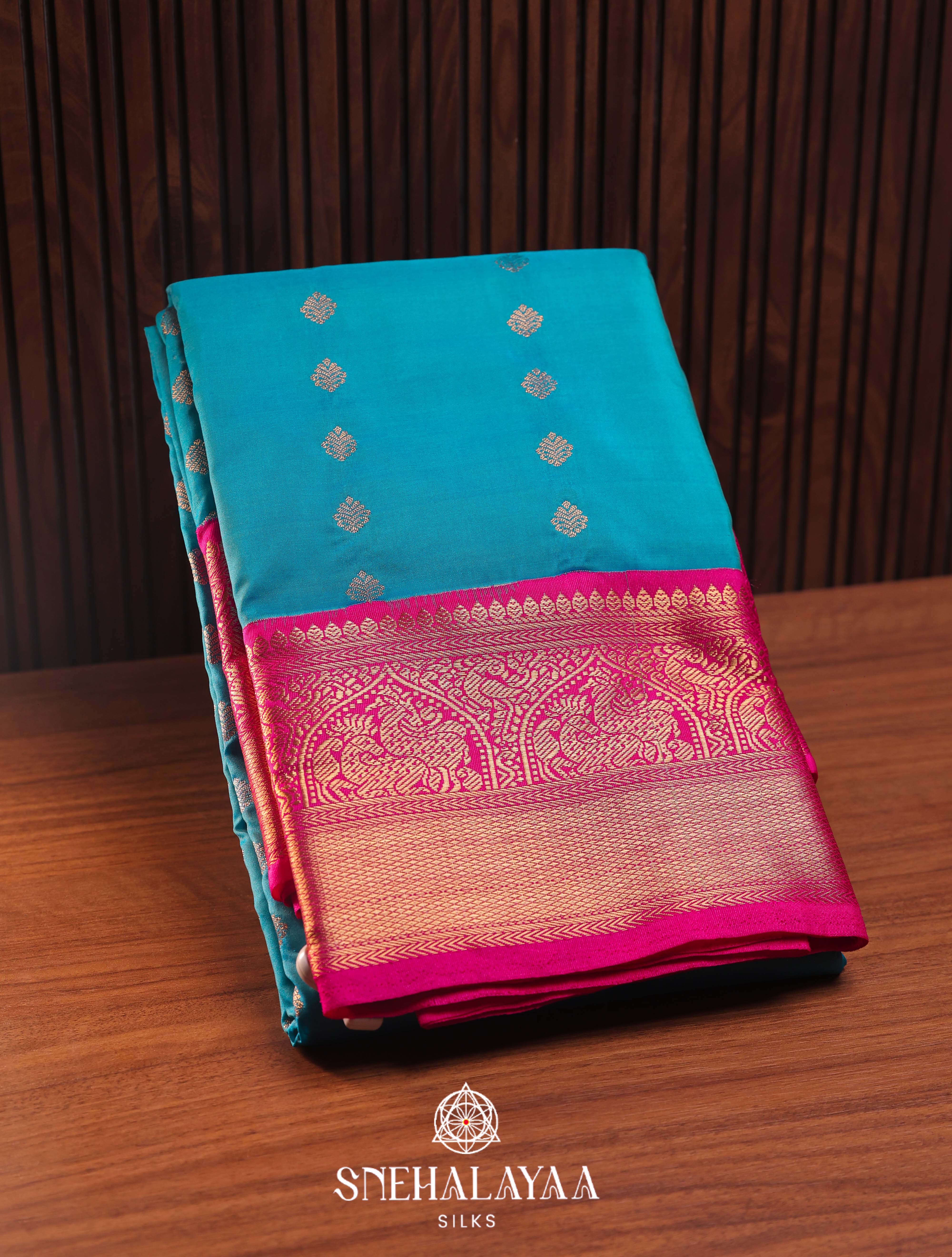 Blue Art Silk Saree