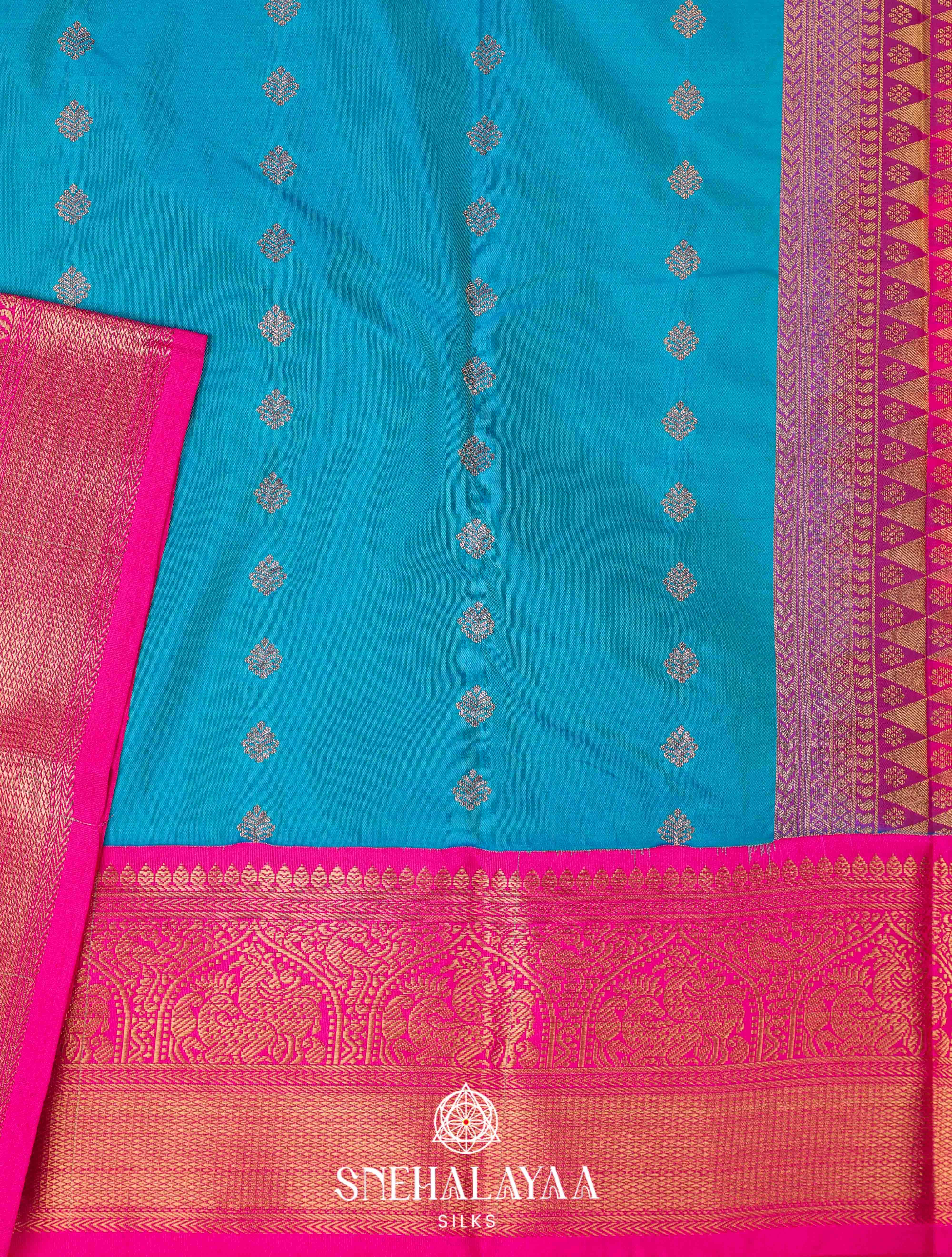 Blue Art Silk Saree