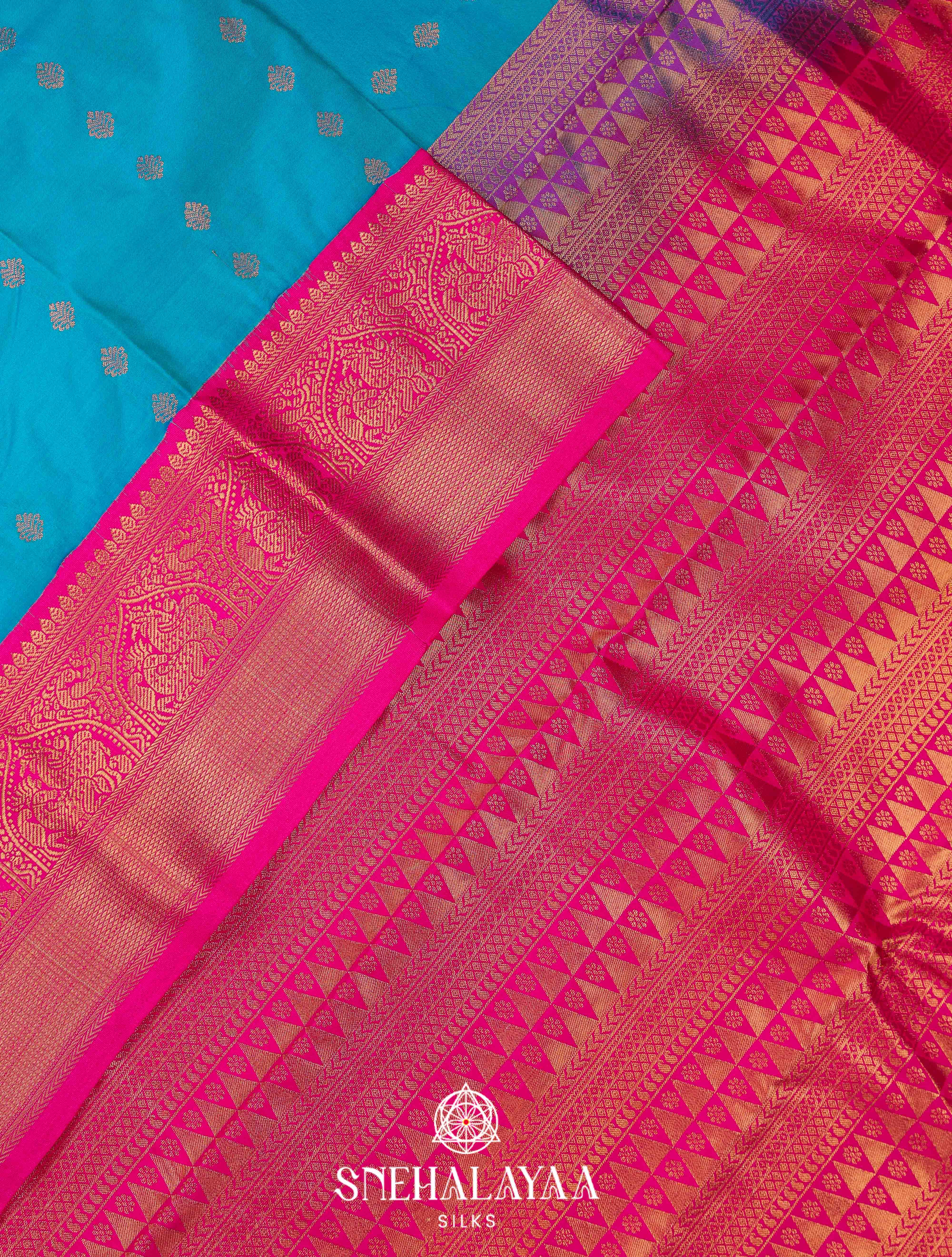 Blue Art Silk Saree