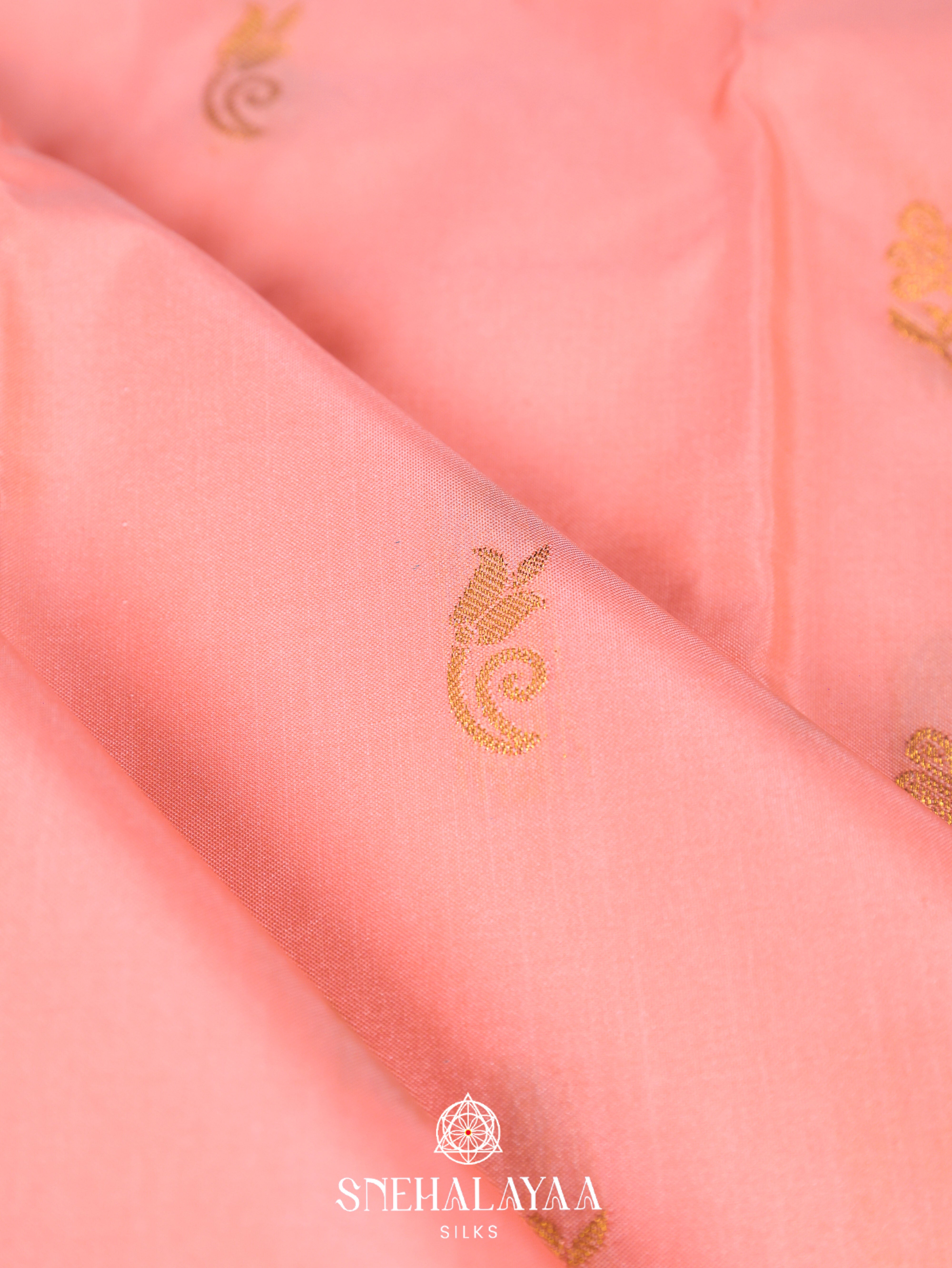 Baby Pink Art Silk Saree