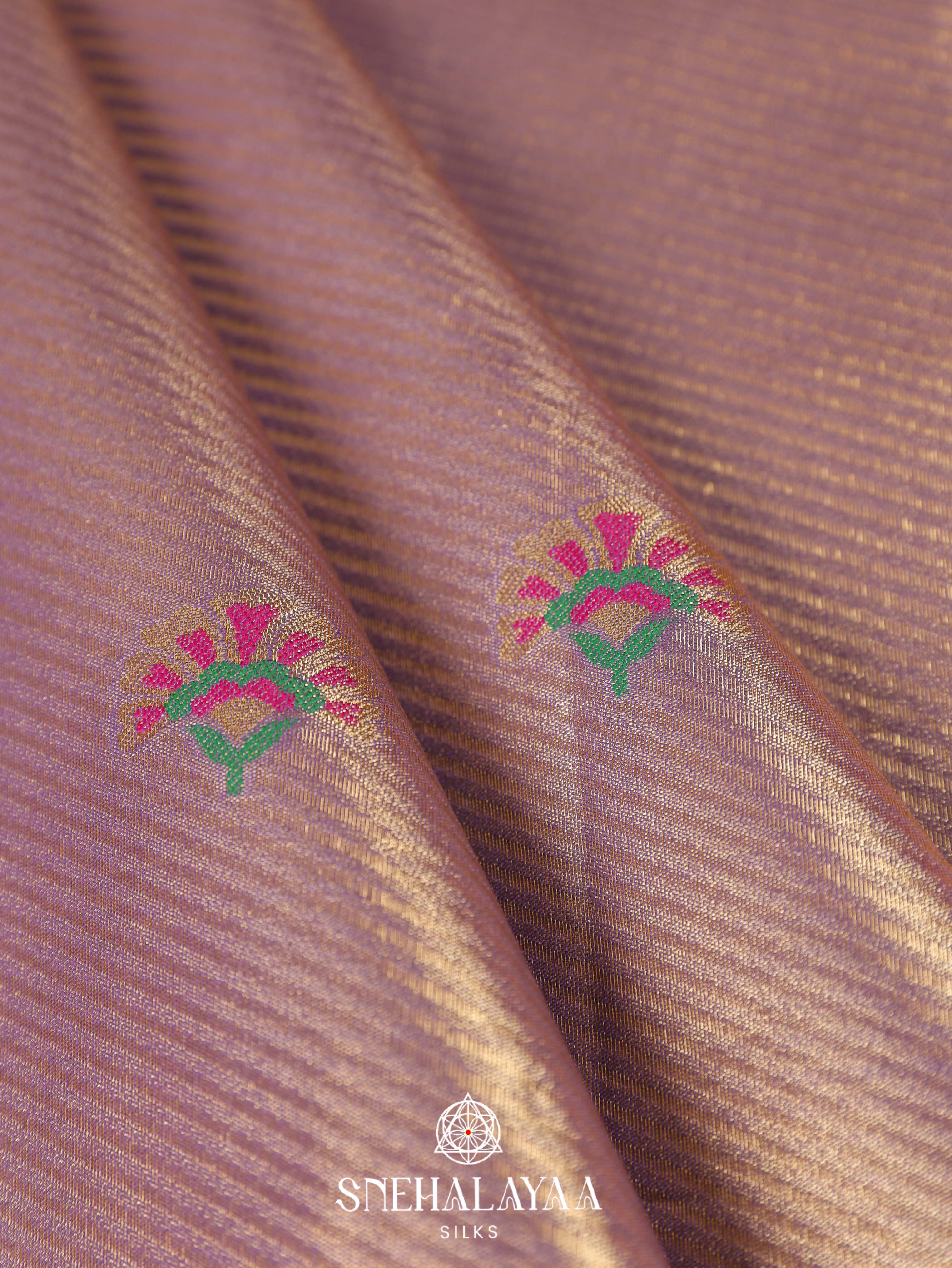 Rose Pink Art Silk Saree