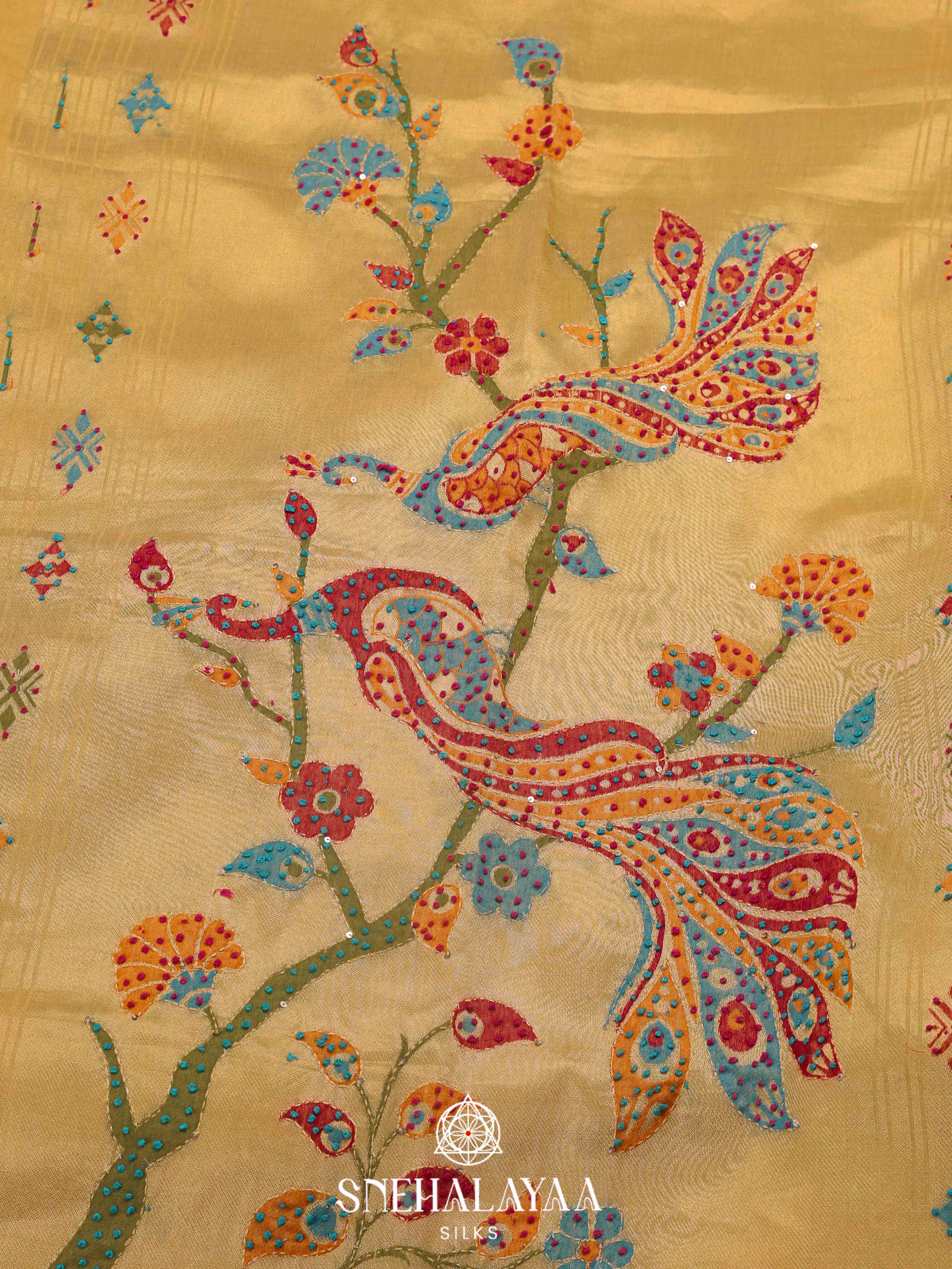 Cream Munga Cotton Saree