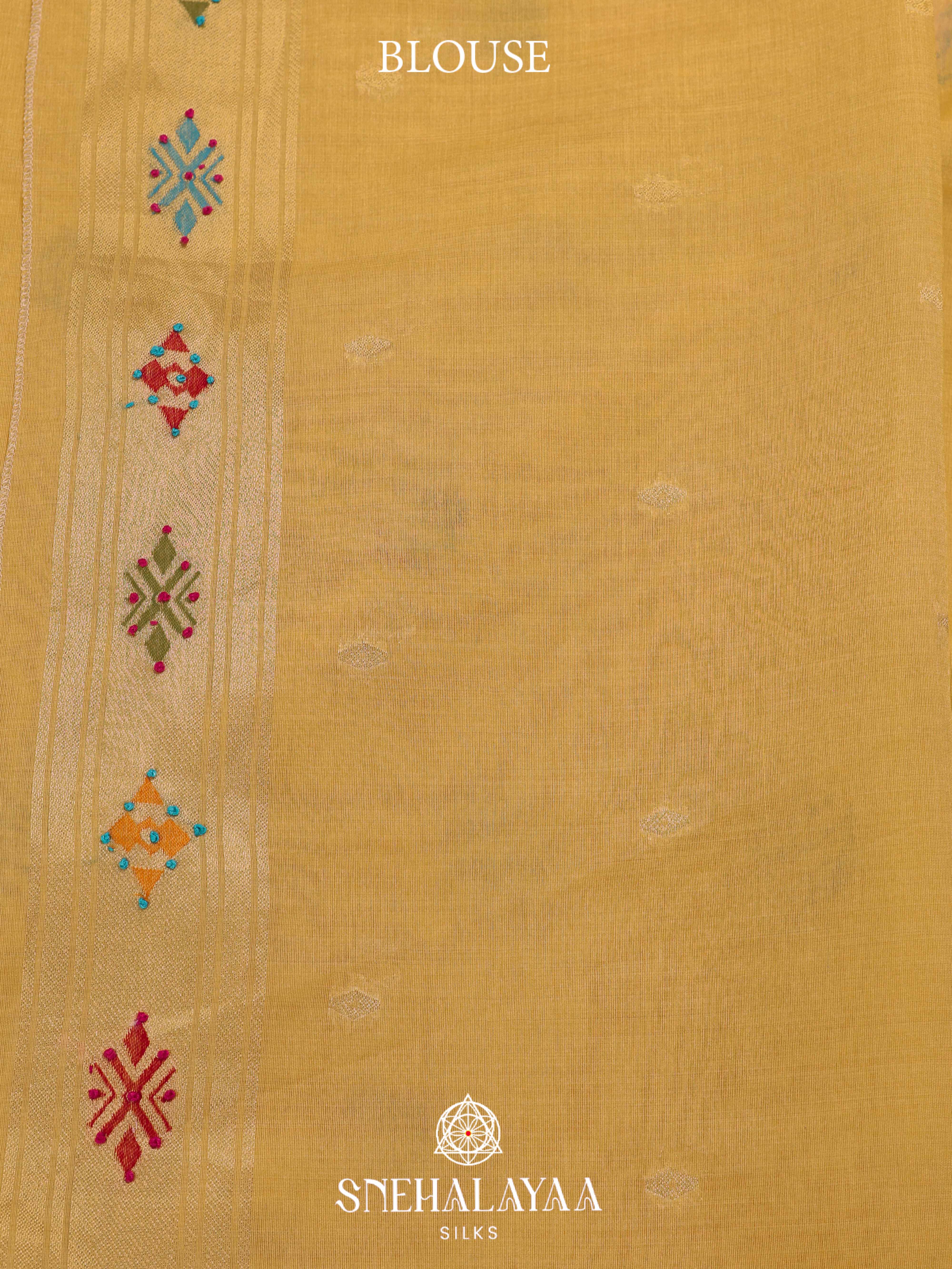 Cream Munga Cotton Saree