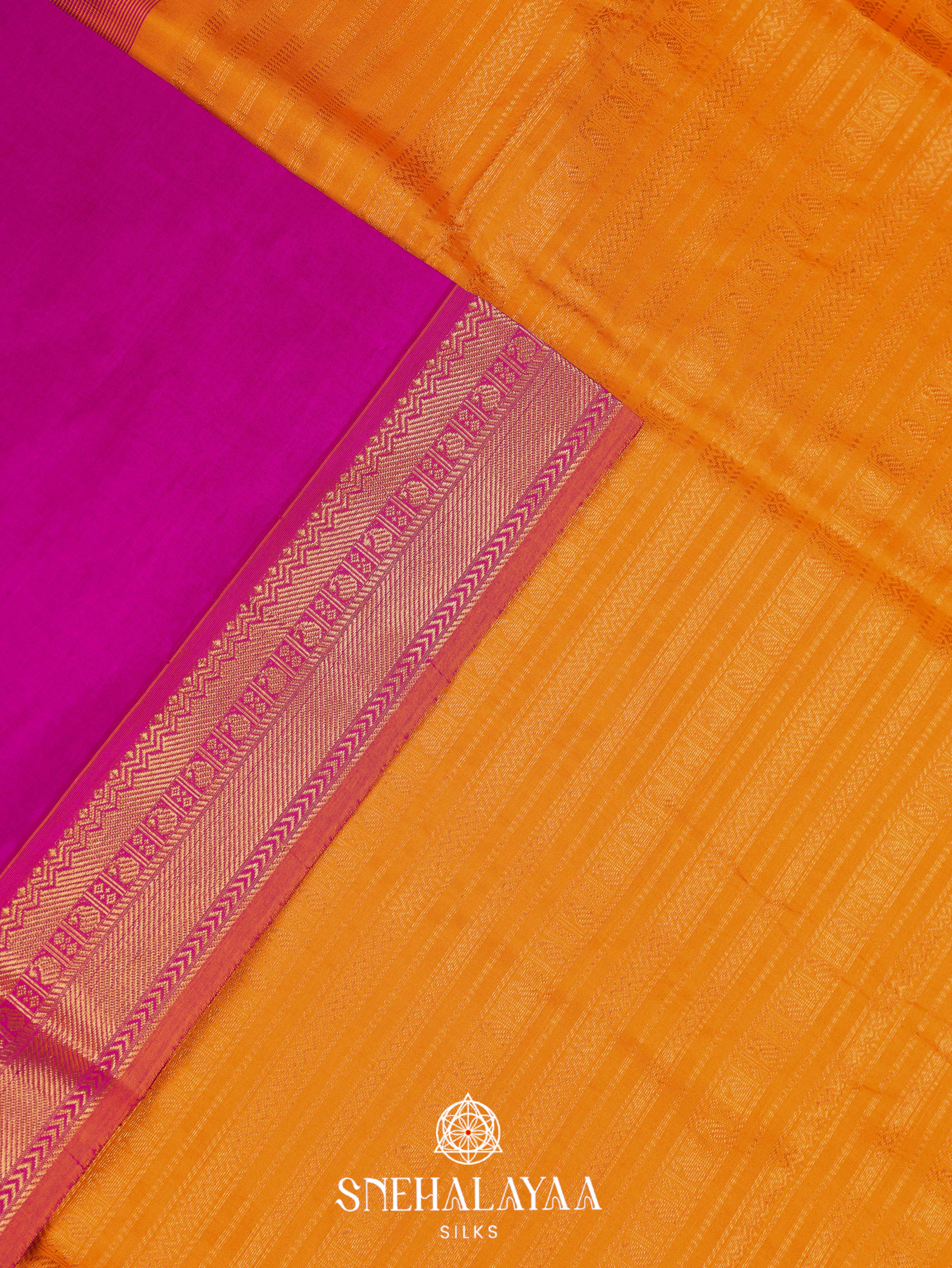 Rani Pink Silk Cotton Saree