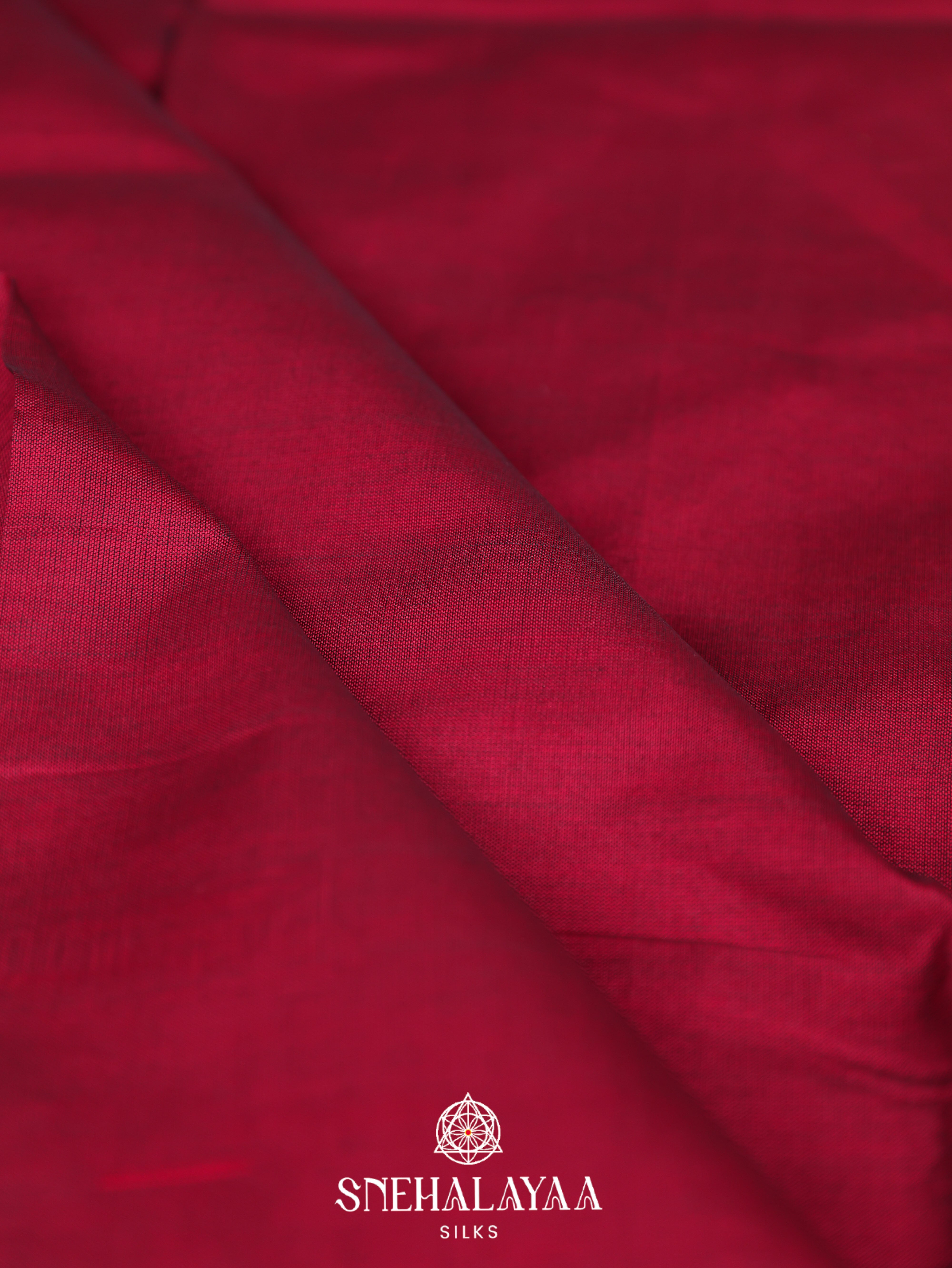 Maroon Silk Cotton Saree
