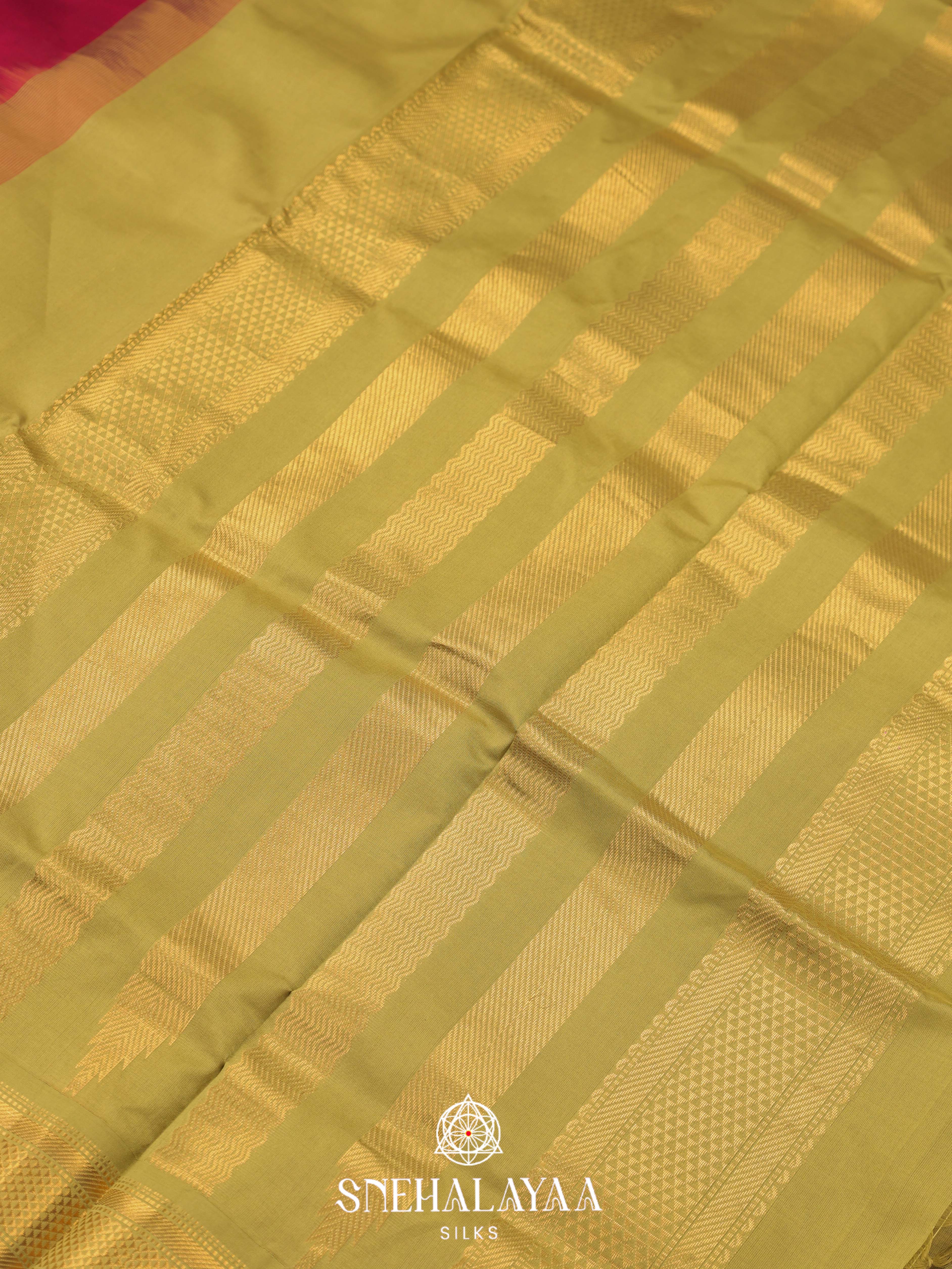 Maroon Silk Cotton Saree