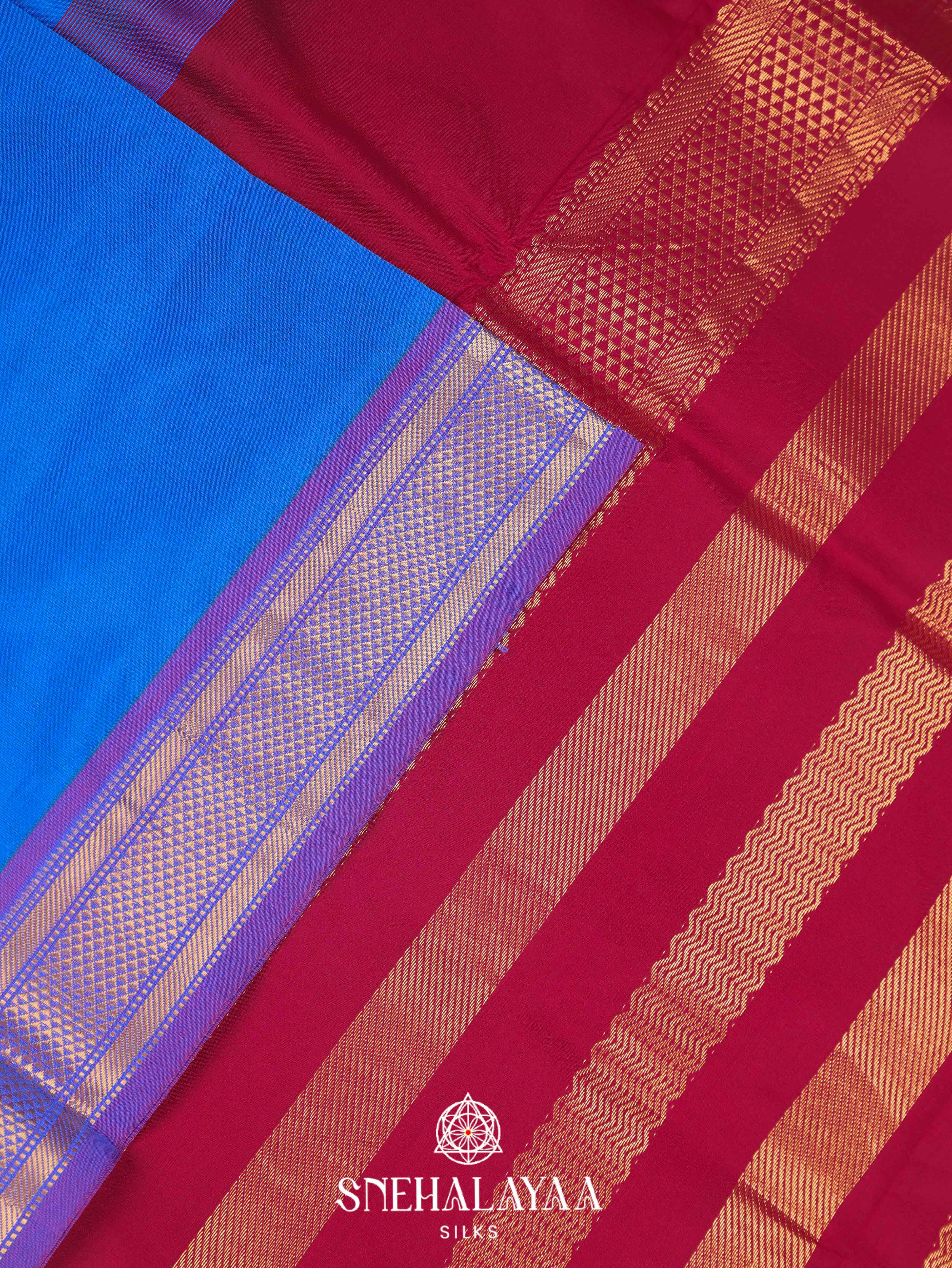 Maroon Silk Cotton Saree