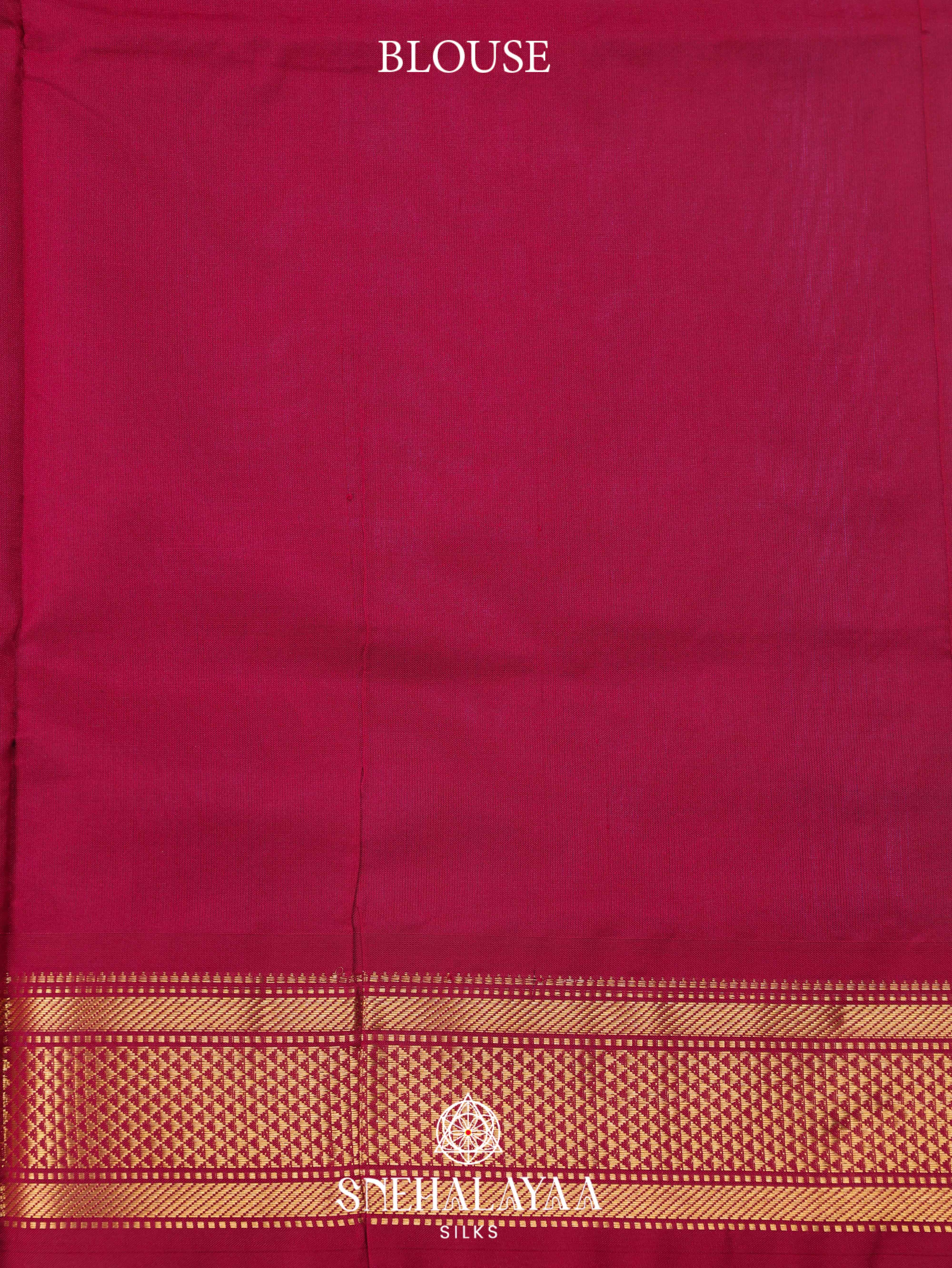 Maroon Silk Cotton Saree