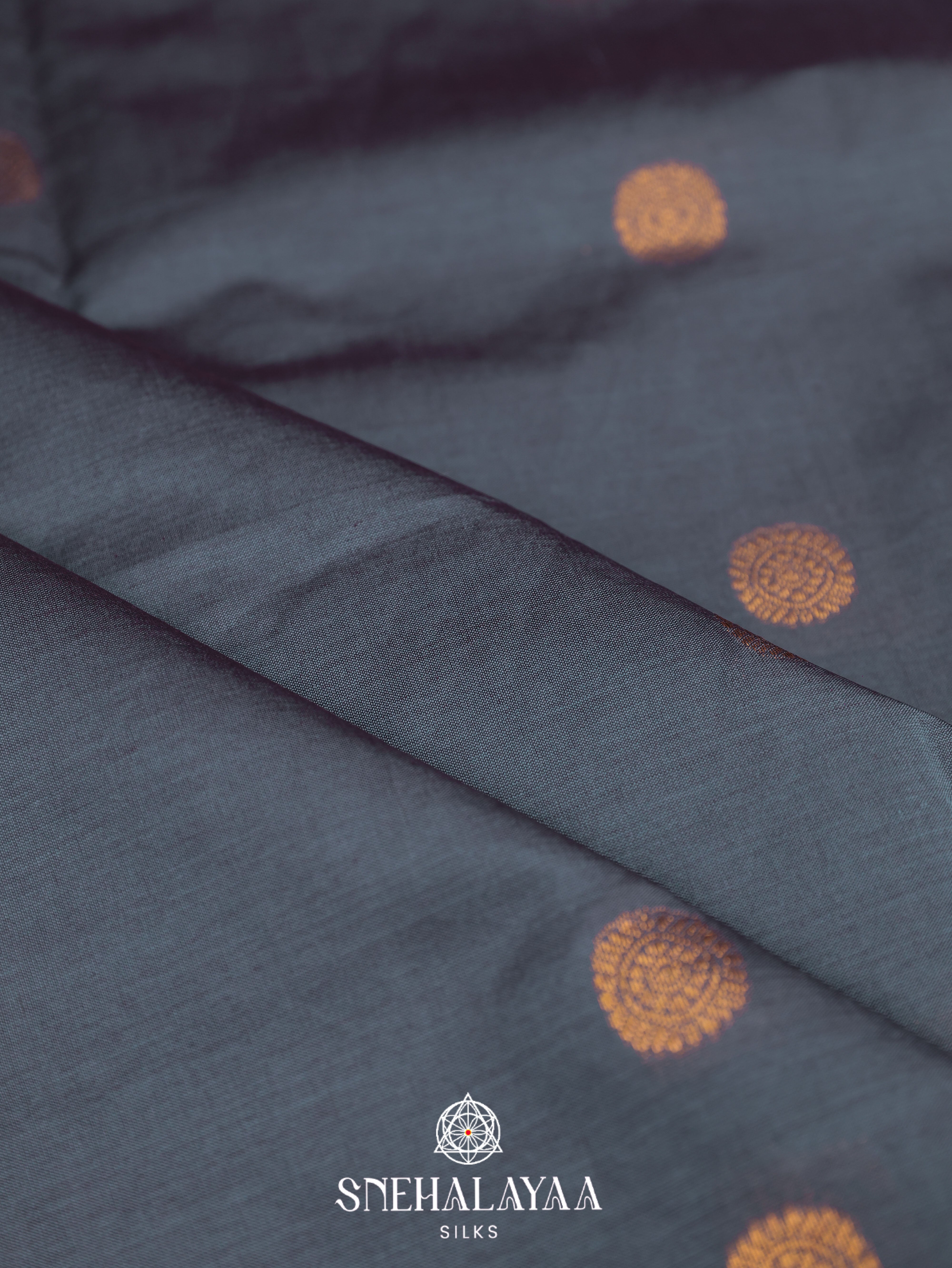 Grey Silk Cotton Saree