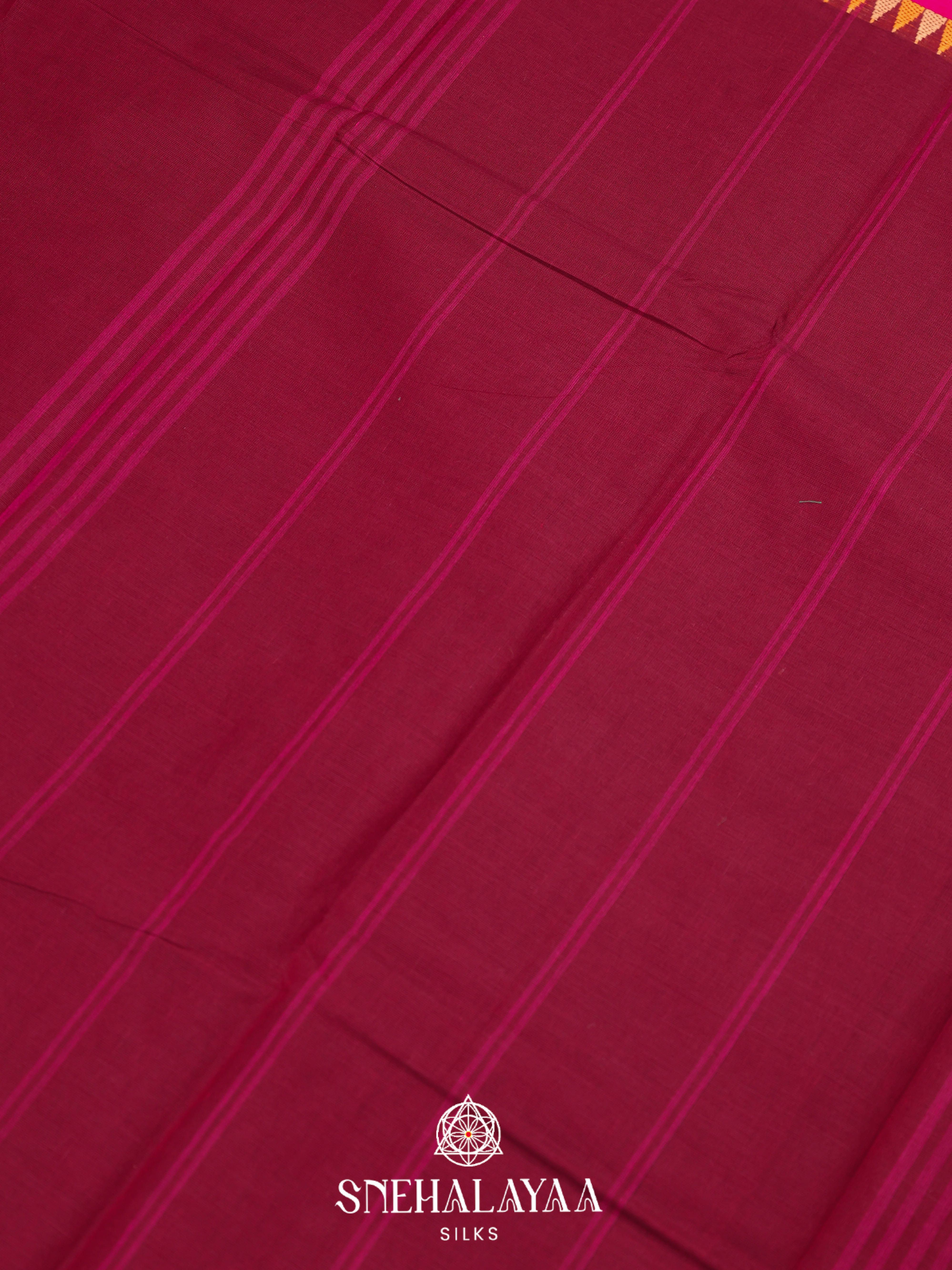 Maroon Chettinad Cotton Saree