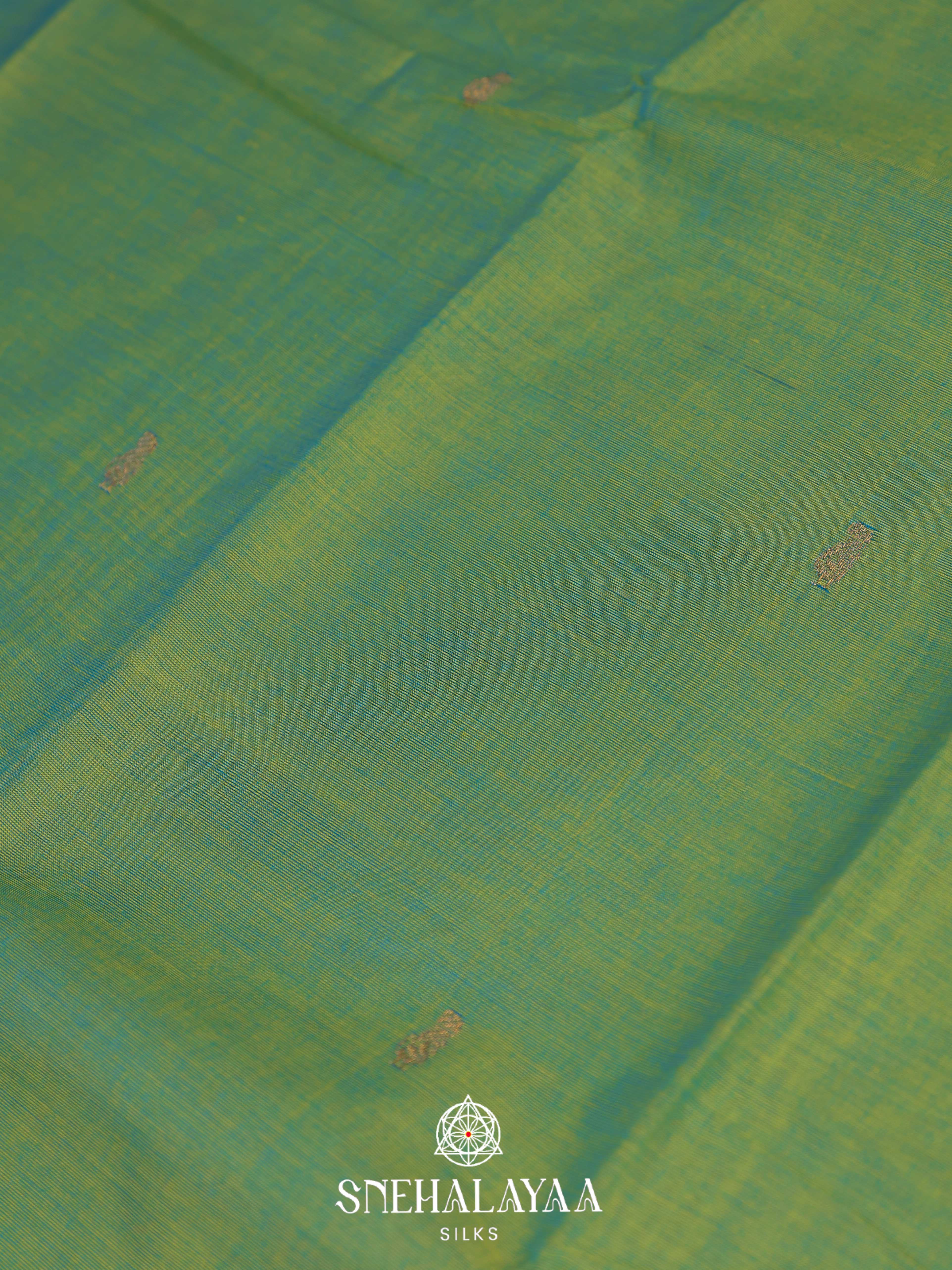 Pista Green Kanchi Cotton Saree