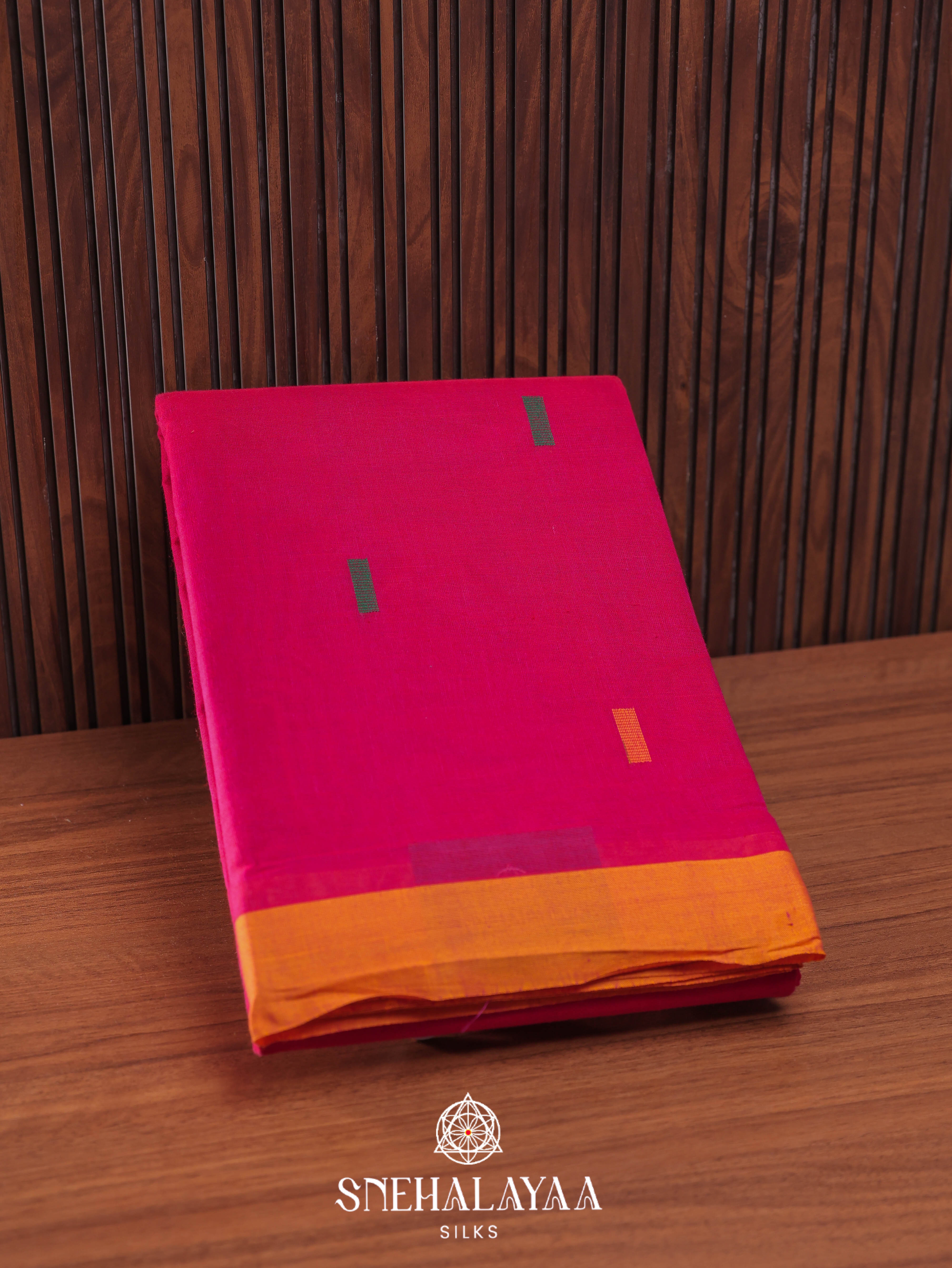 Rani Pink Kanchi Cotton Saree