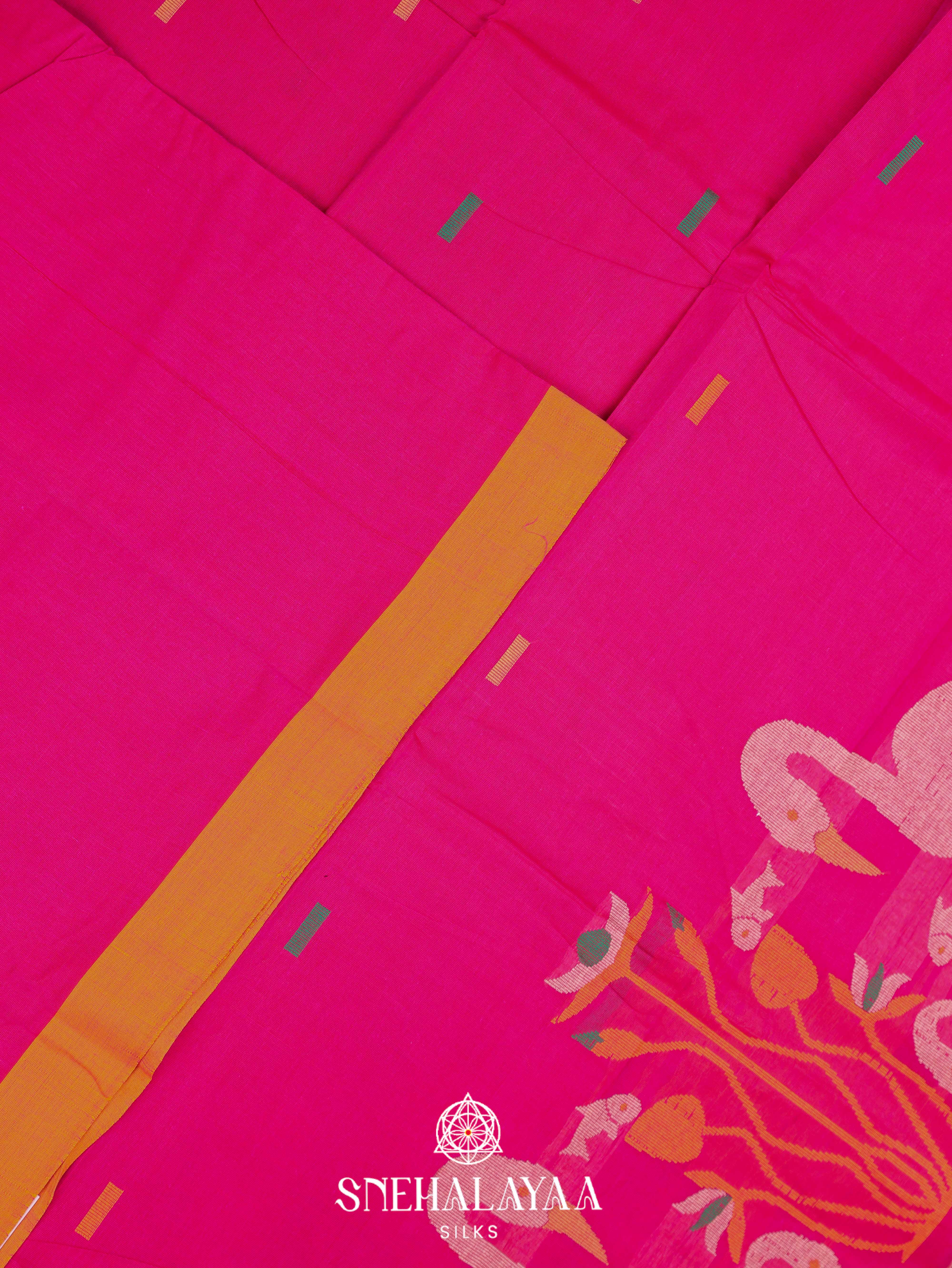 Rani Pink Kanchi Cotton Saree