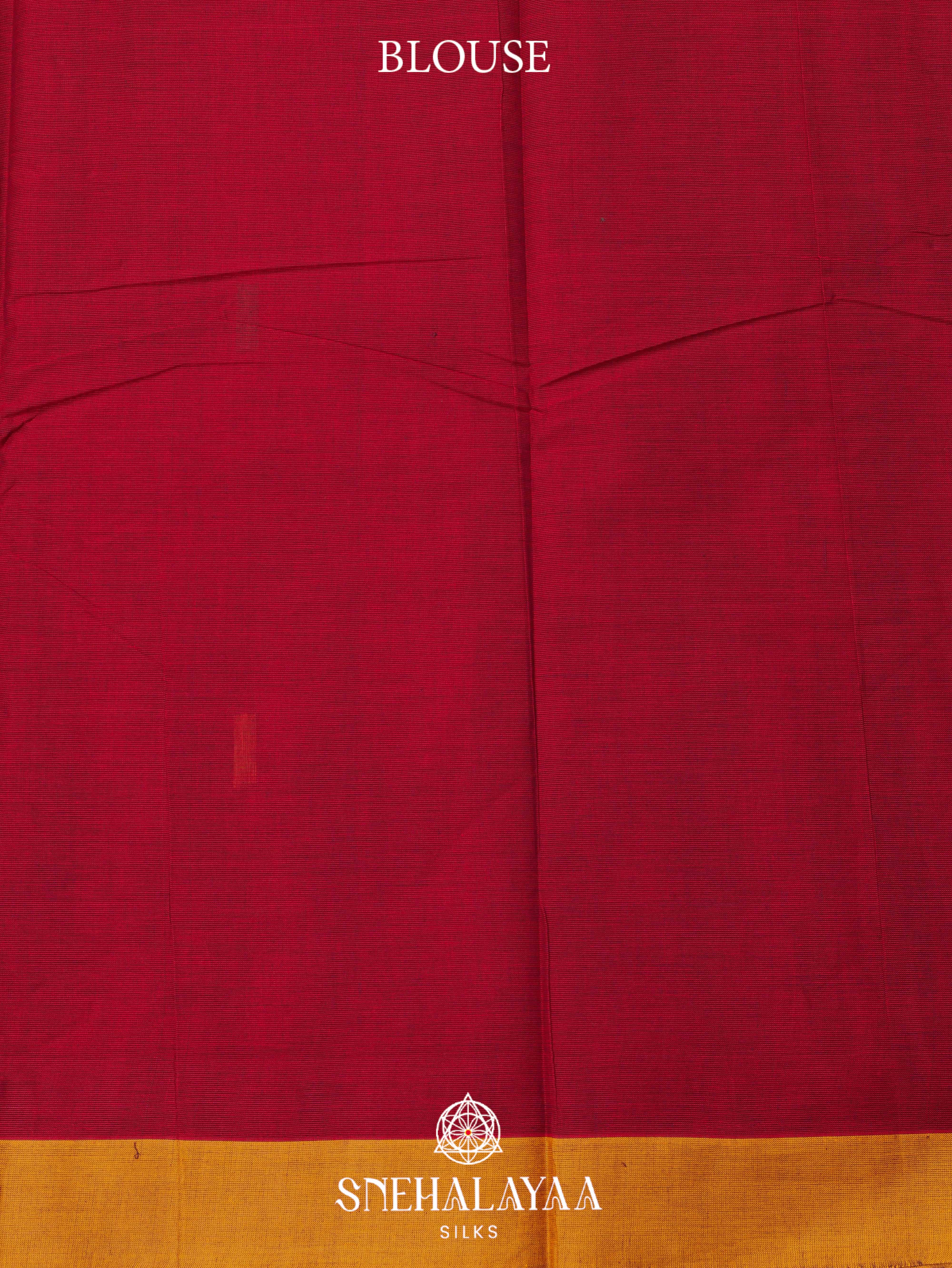 Maroon Kanchi Cotton Saree
