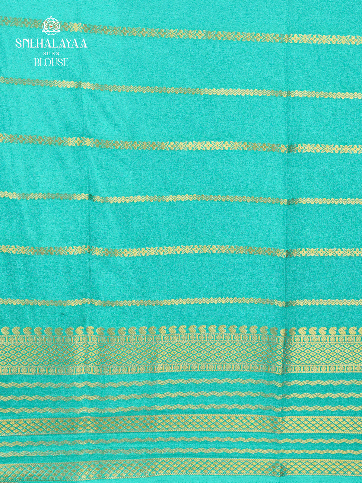 Royal Blue Printed Mysore Silk Saree