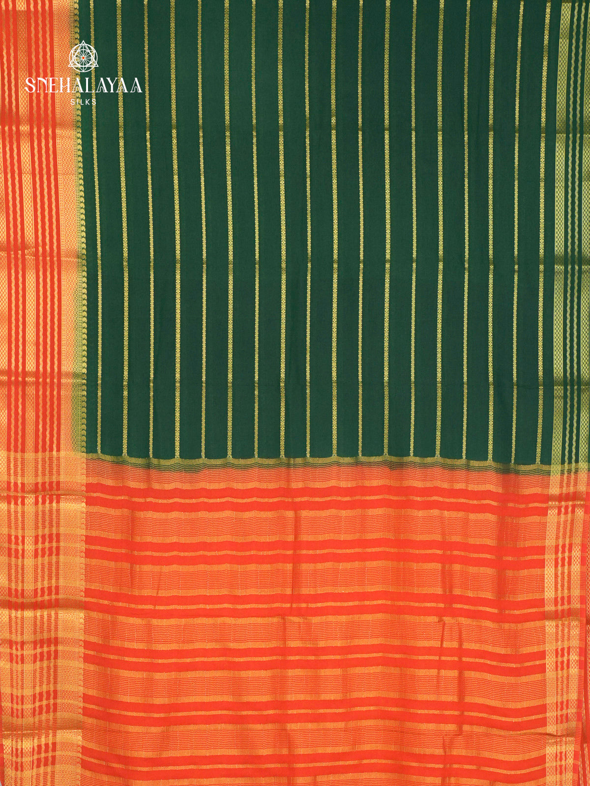 Forest Printed Mysore Silk Saree