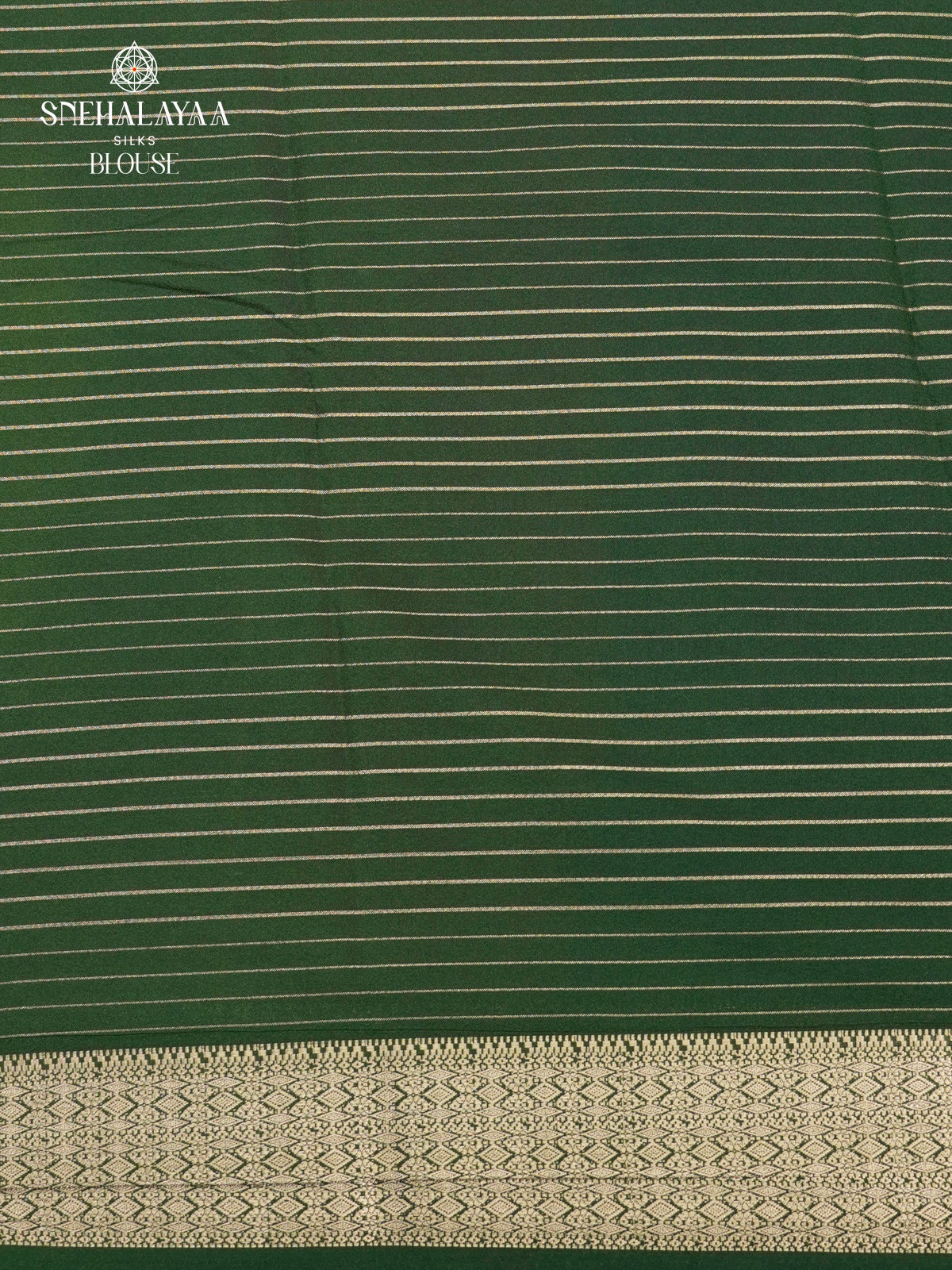 Orange Printed Mysore Silk Saree