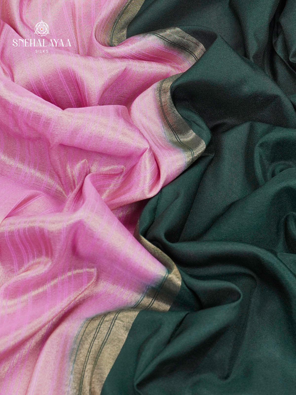 Black Printed Mysore Silk Saree