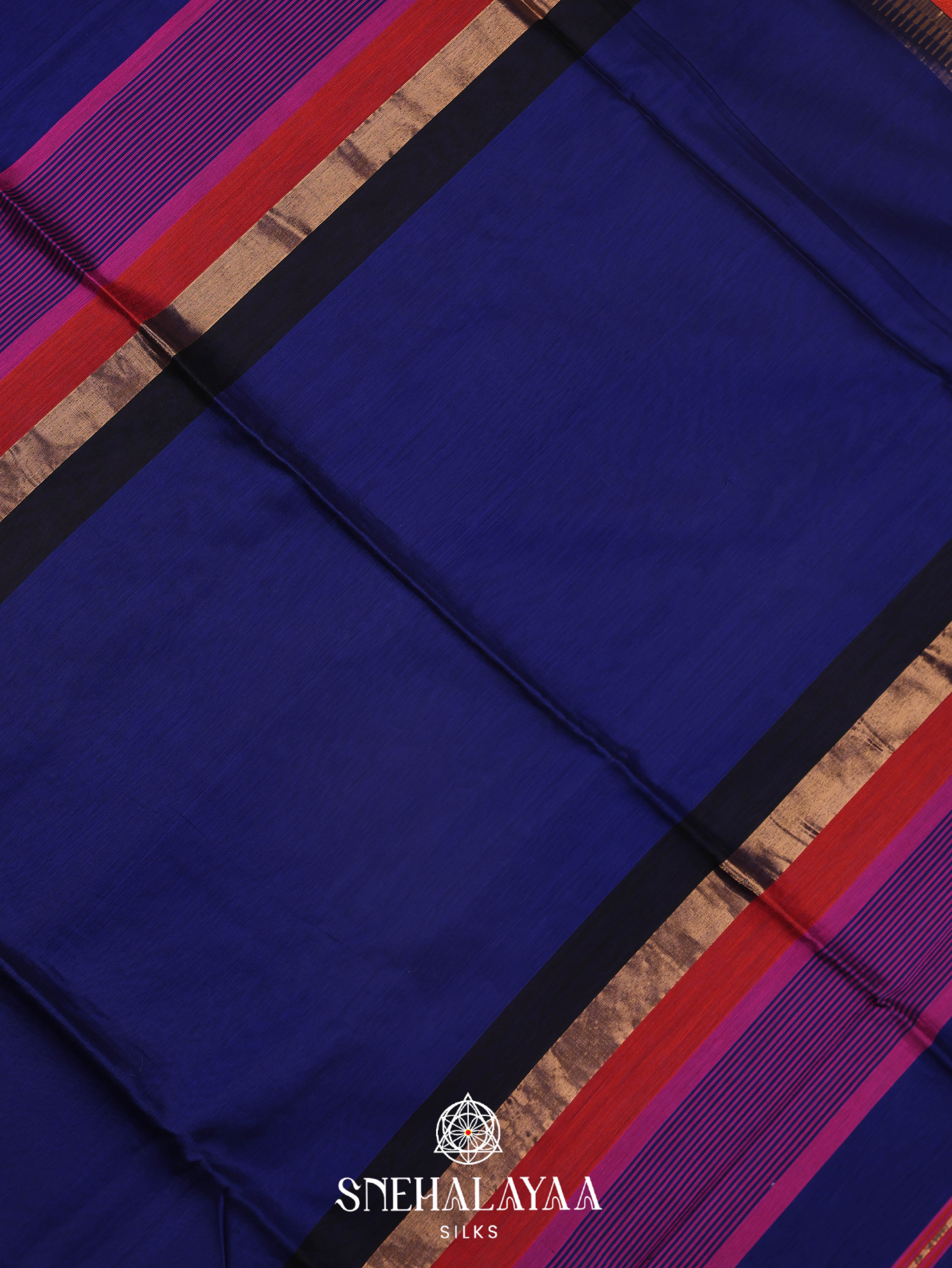 Blue Maheshwari Silk Cotton Saree