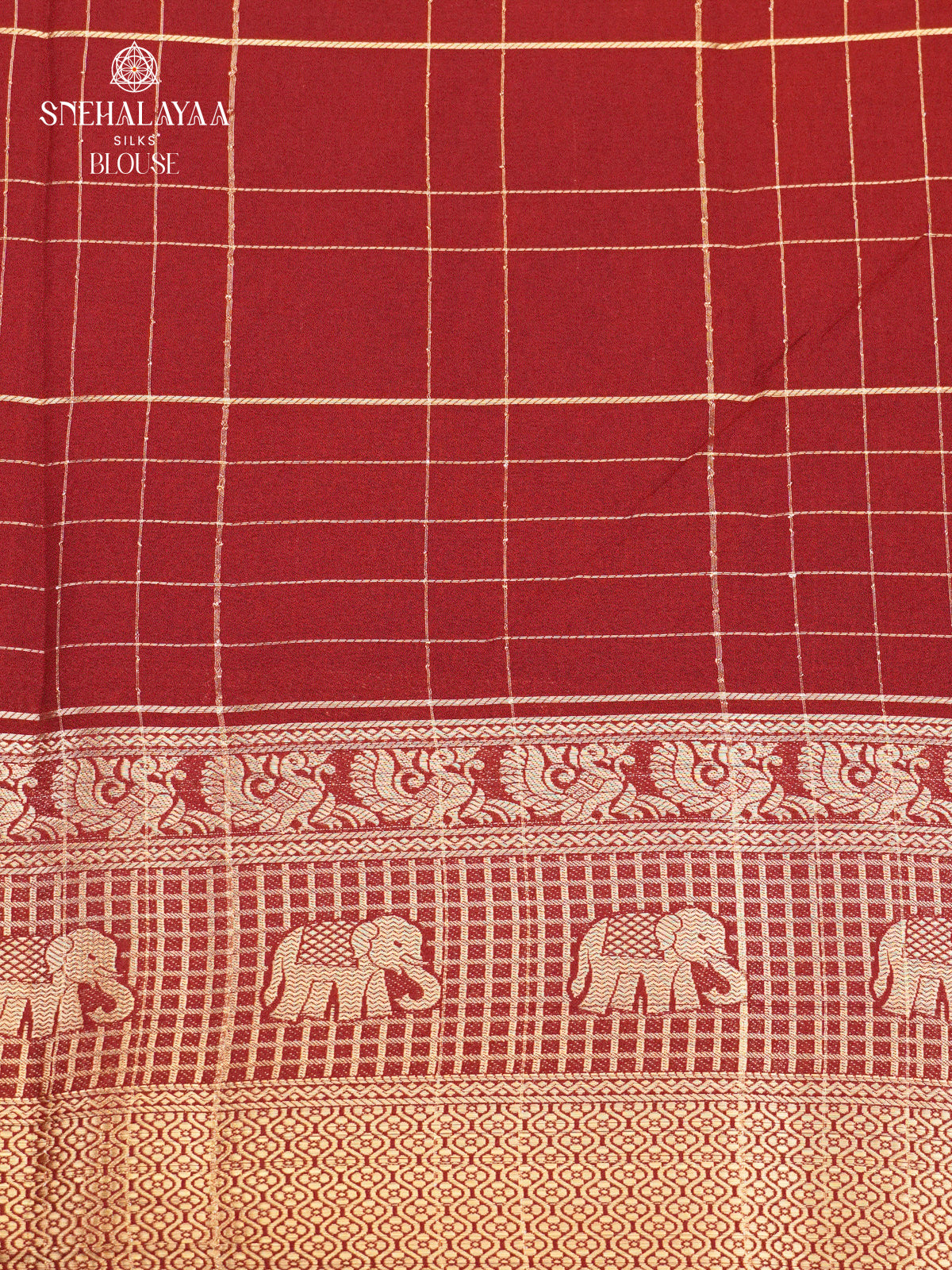 Rust Orange Mysore Silk Saree