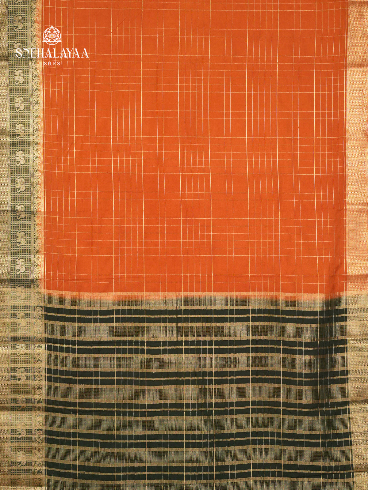 Orange Mysore Silk Saree