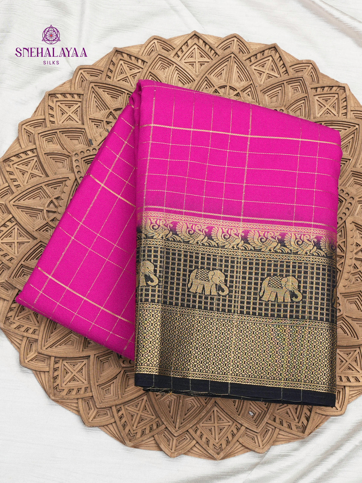 Rani Pink Mysore Silk Saree
