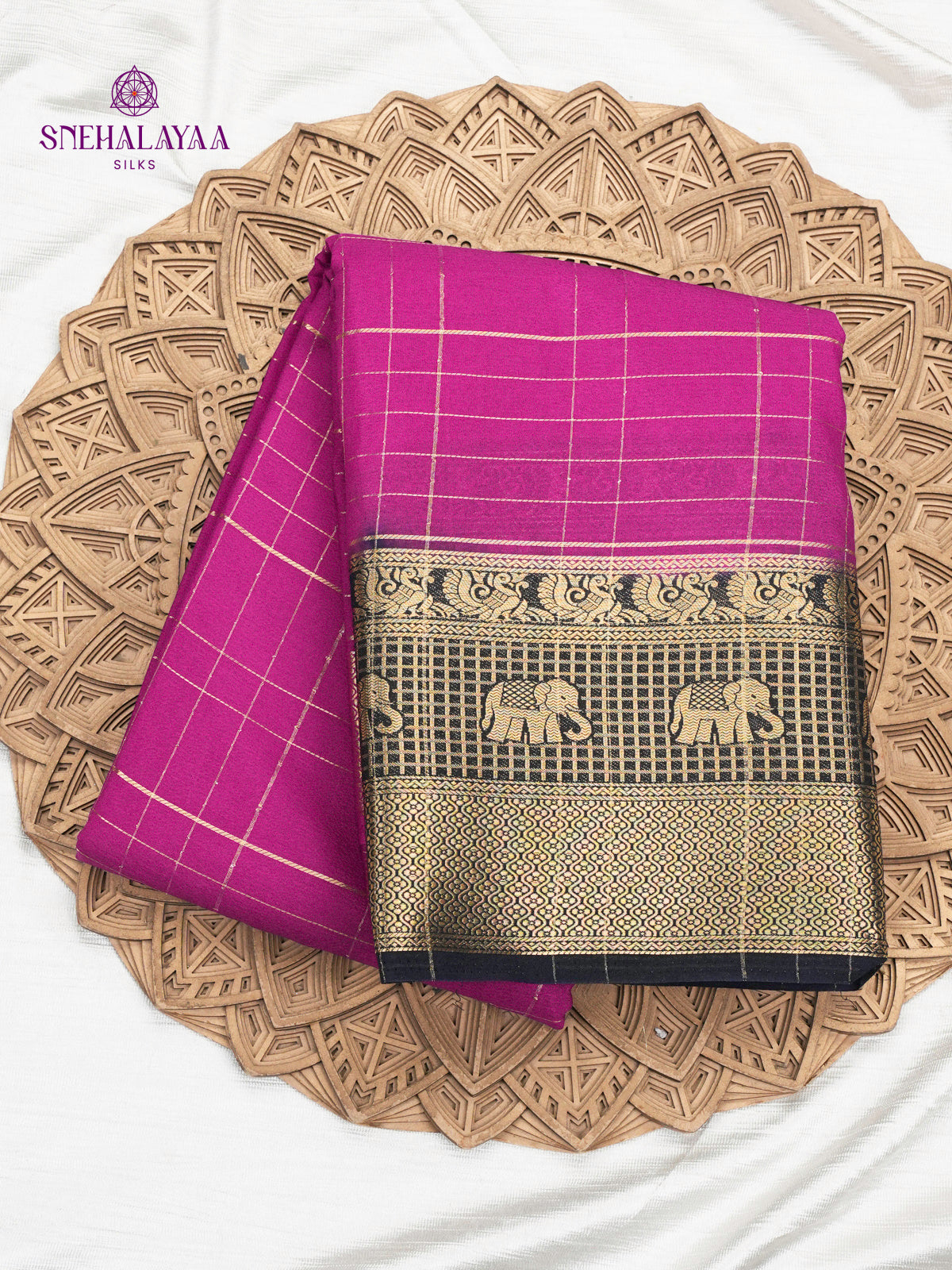 Purple Mysore Silk Saree