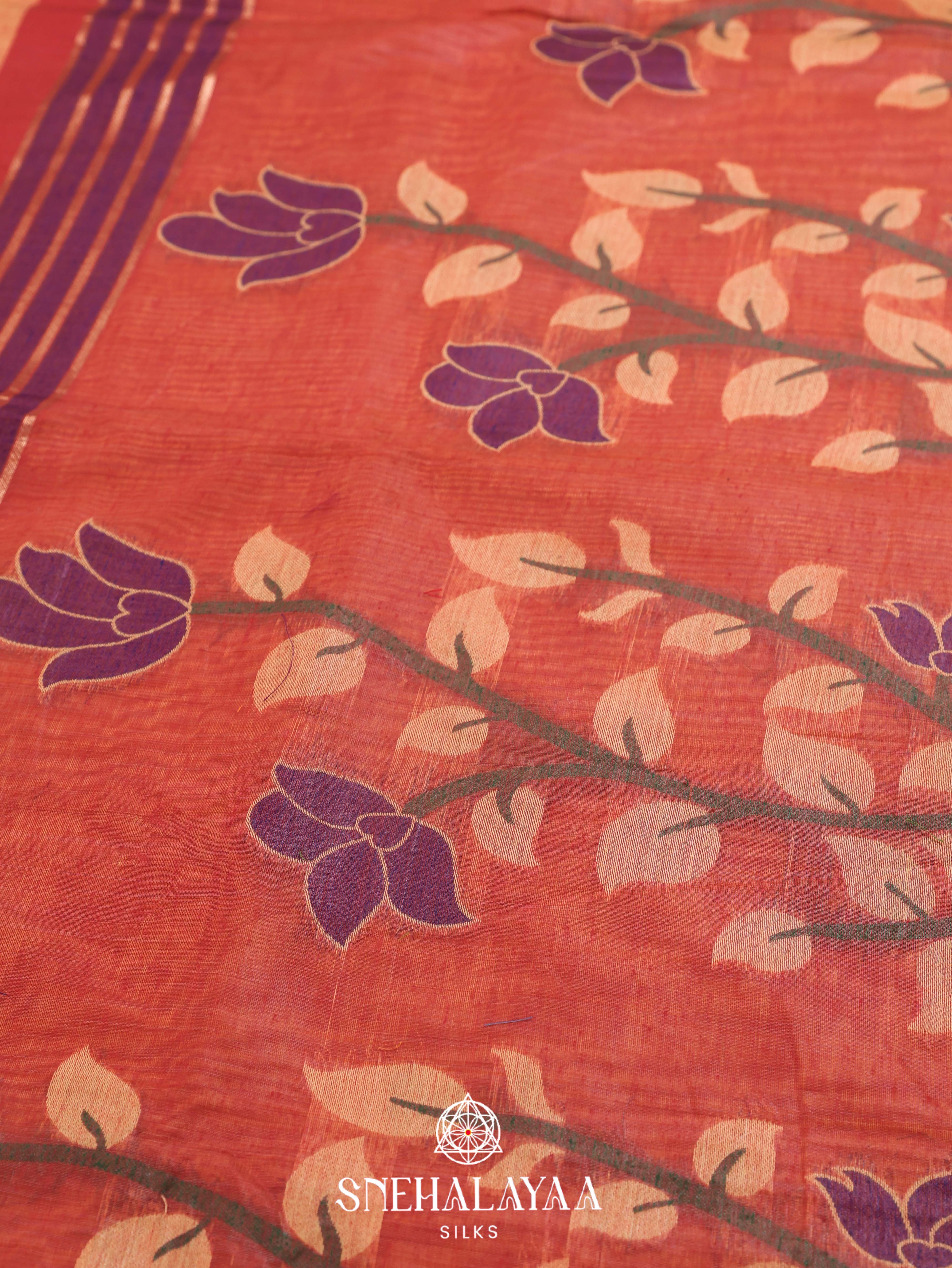 Yellow  Munga Cotton Saree