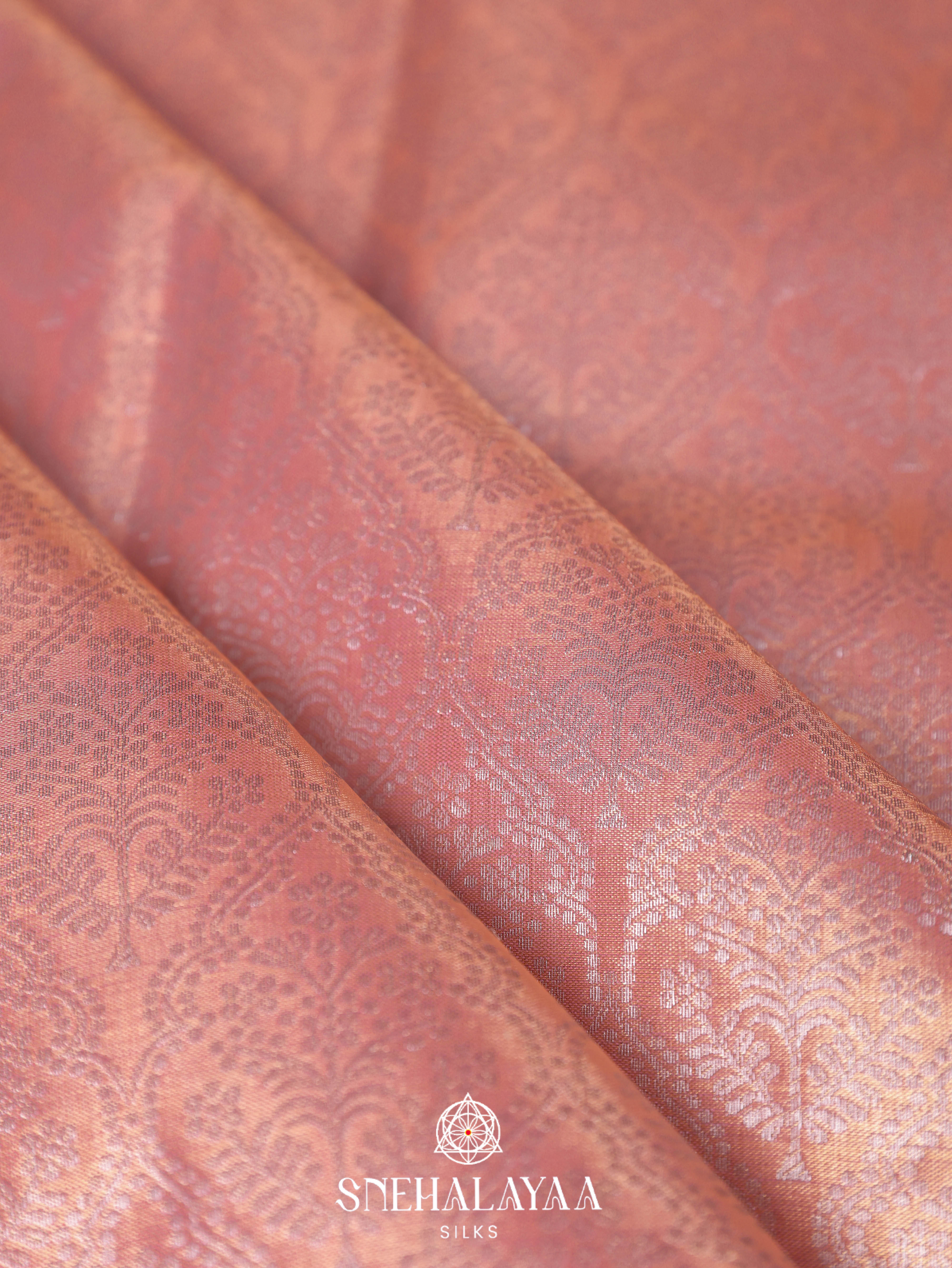 Baby Pink Art Silk Saree