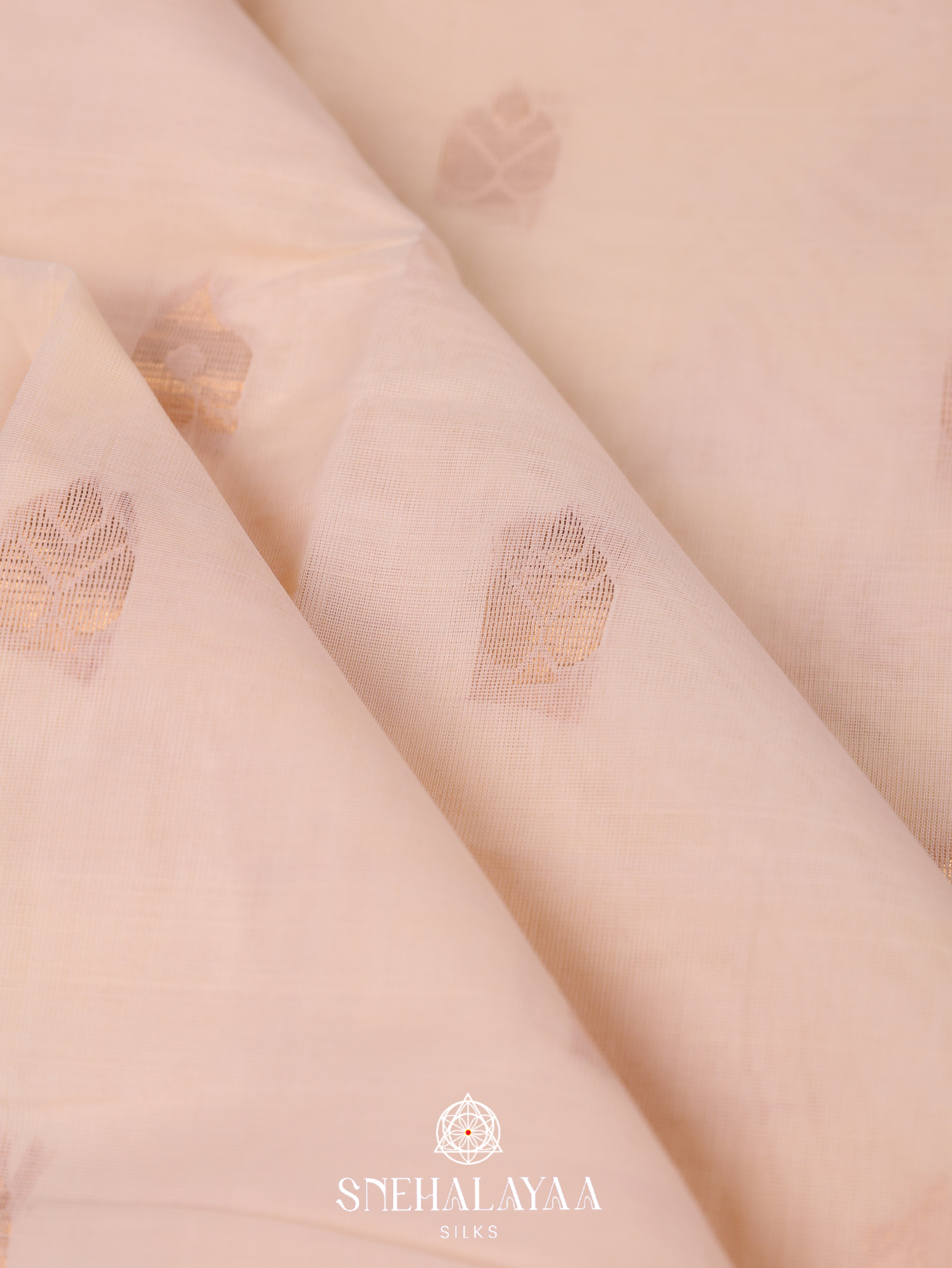 Beige Gadwal Cotton Saree