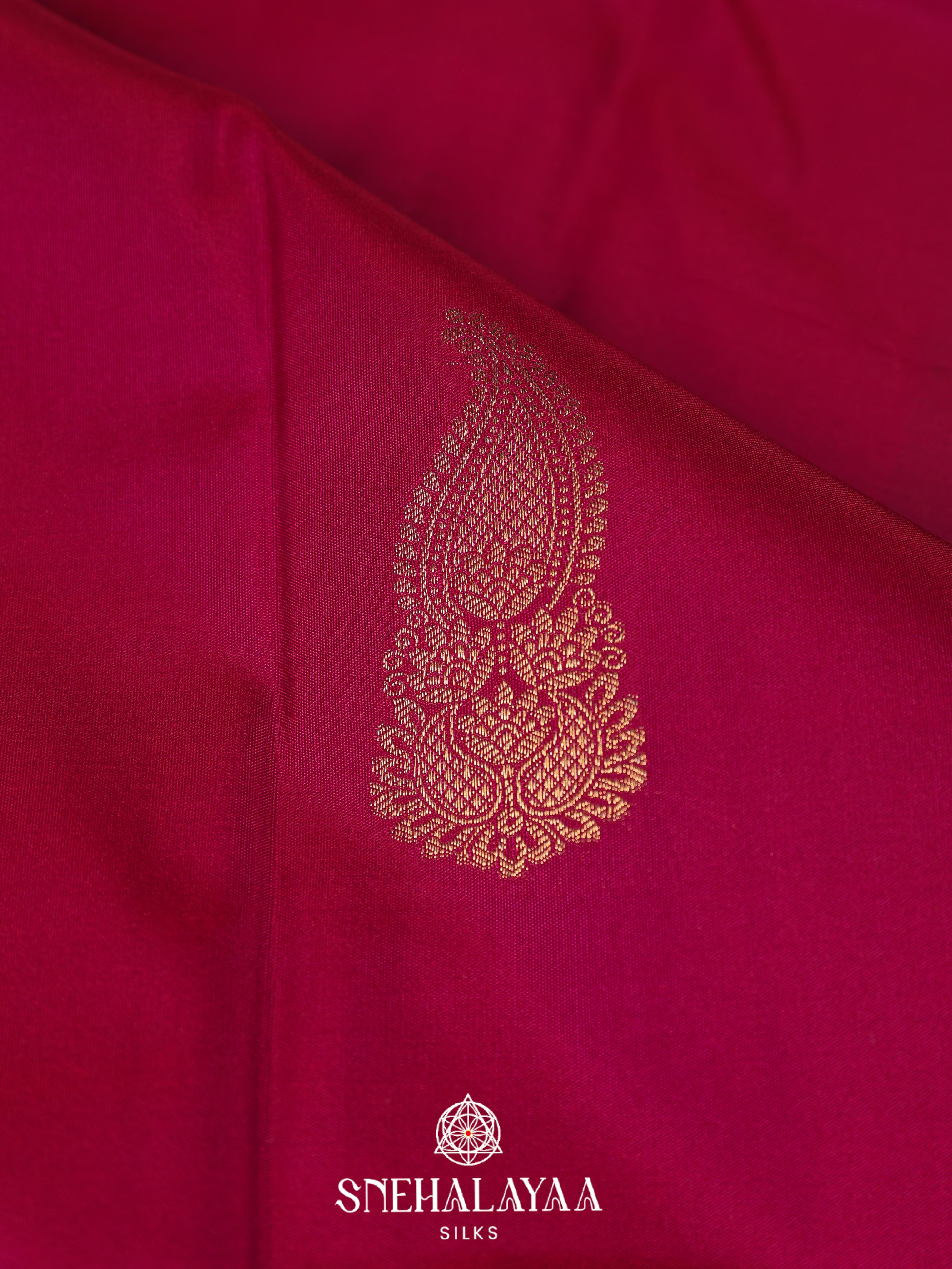 Maroon Art Silk Saree