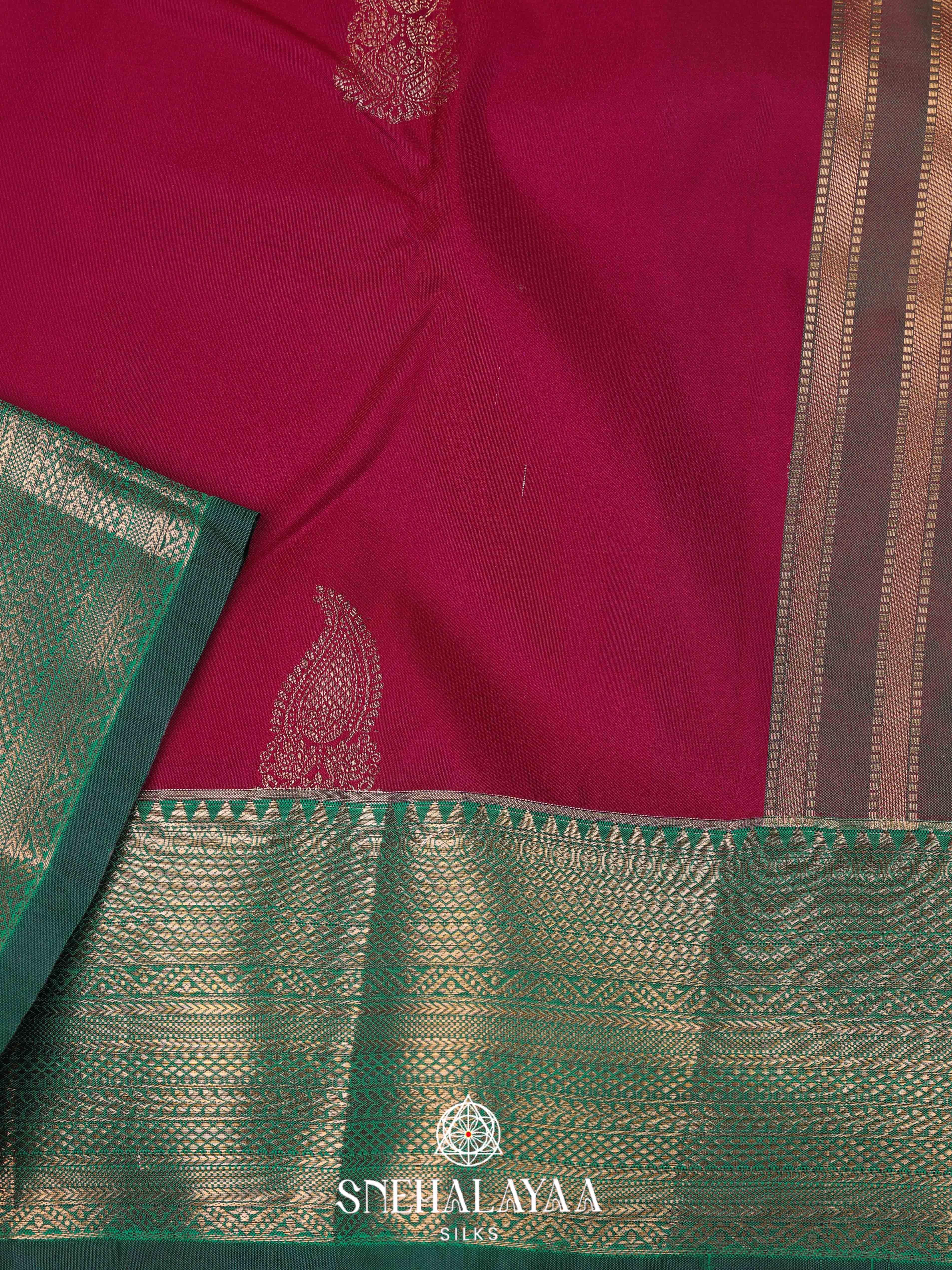 Maroon Art Silk Saree