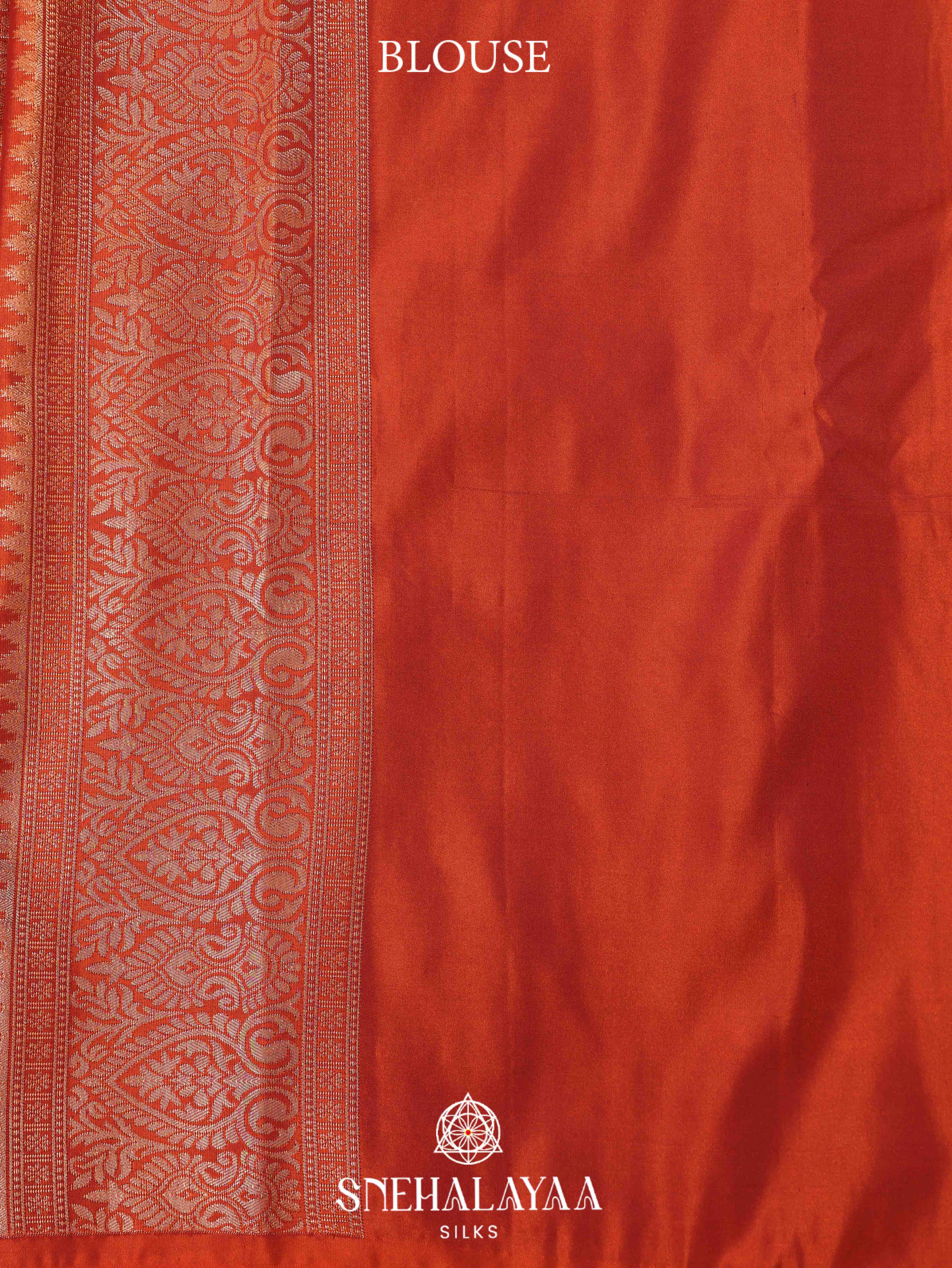 Orange Art Silk Saree