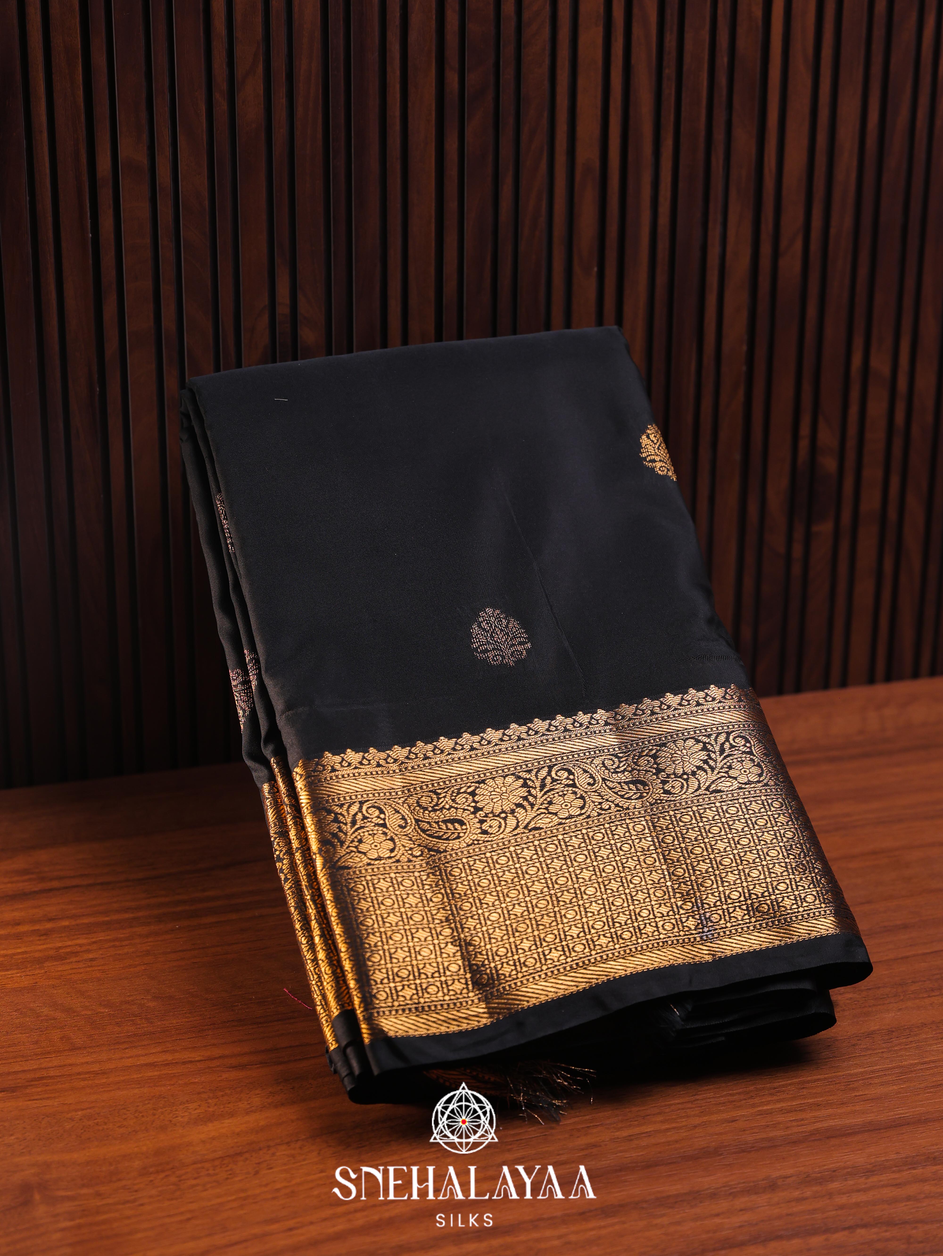 Black Art Silk Saree