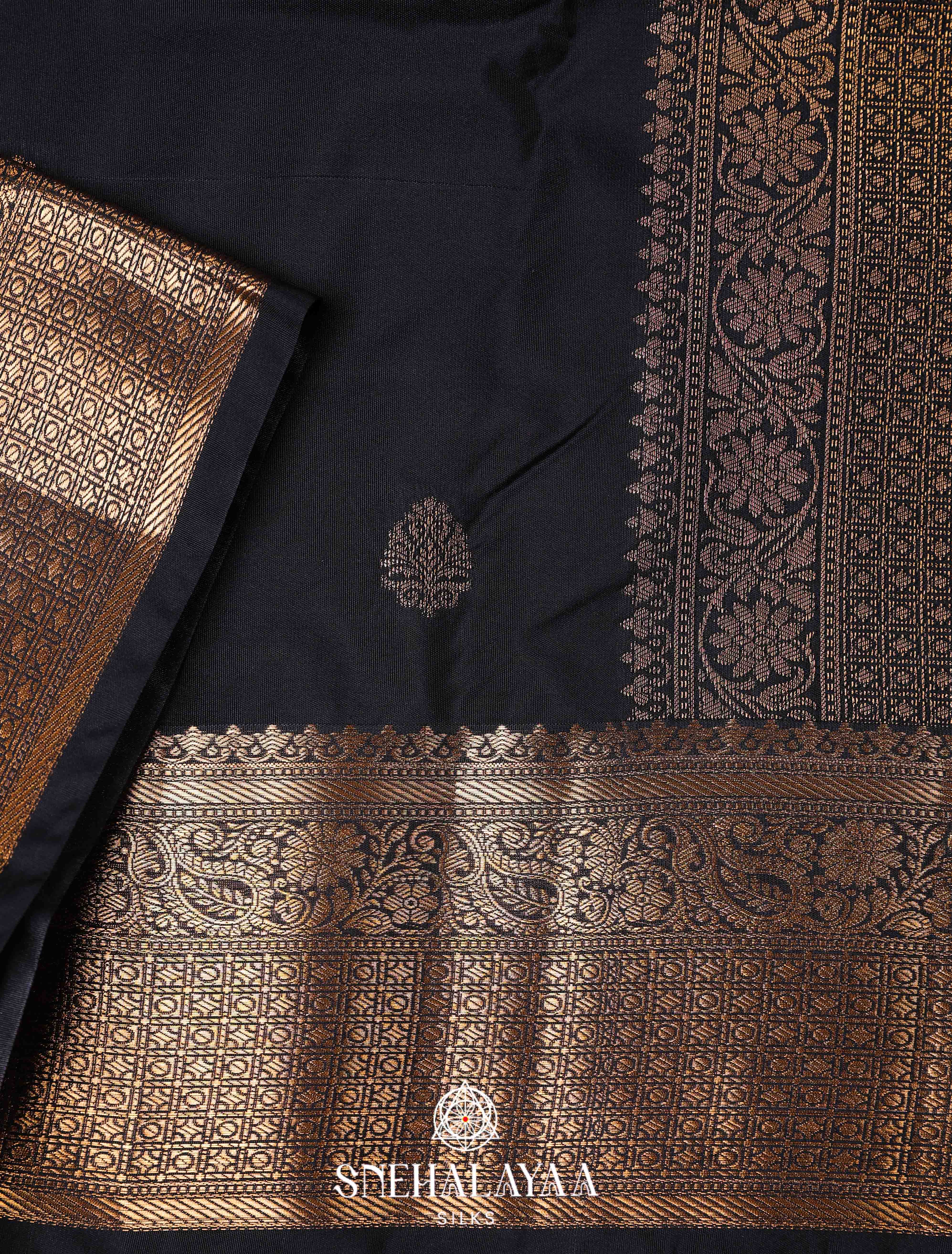 Black Art Silk Saree