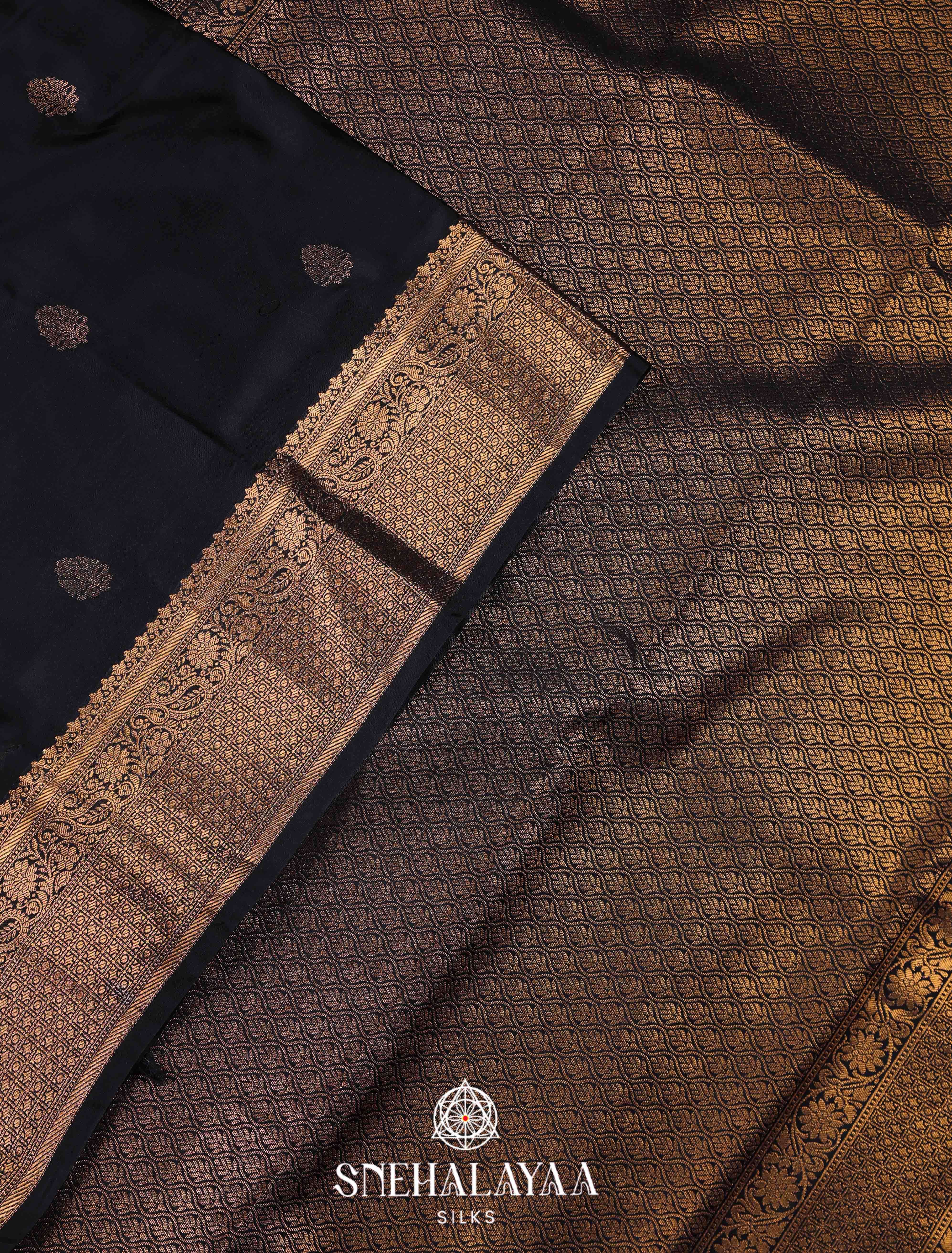 Black Art Silk Saree