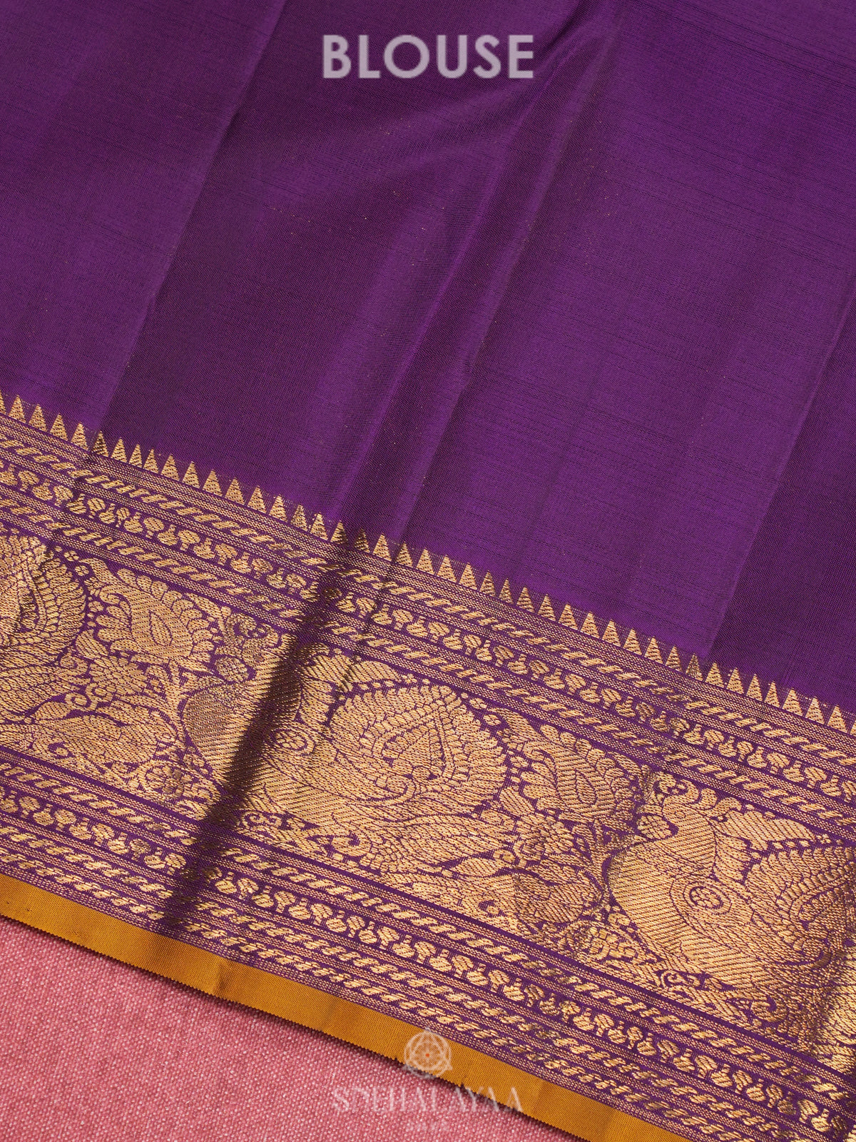 Burnt Orange Kanjivaram Silk Saree
