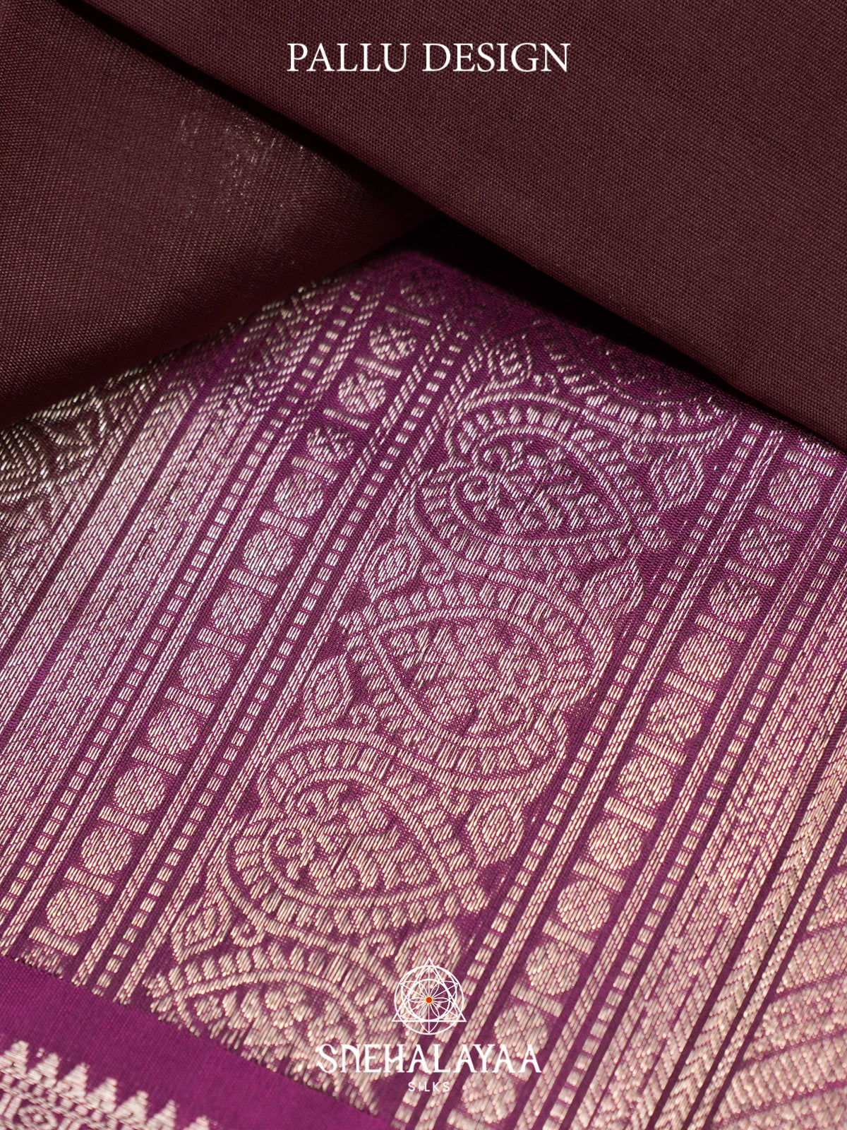 Wine Kanchi Kora Silk Saree with Magenta Zari Border