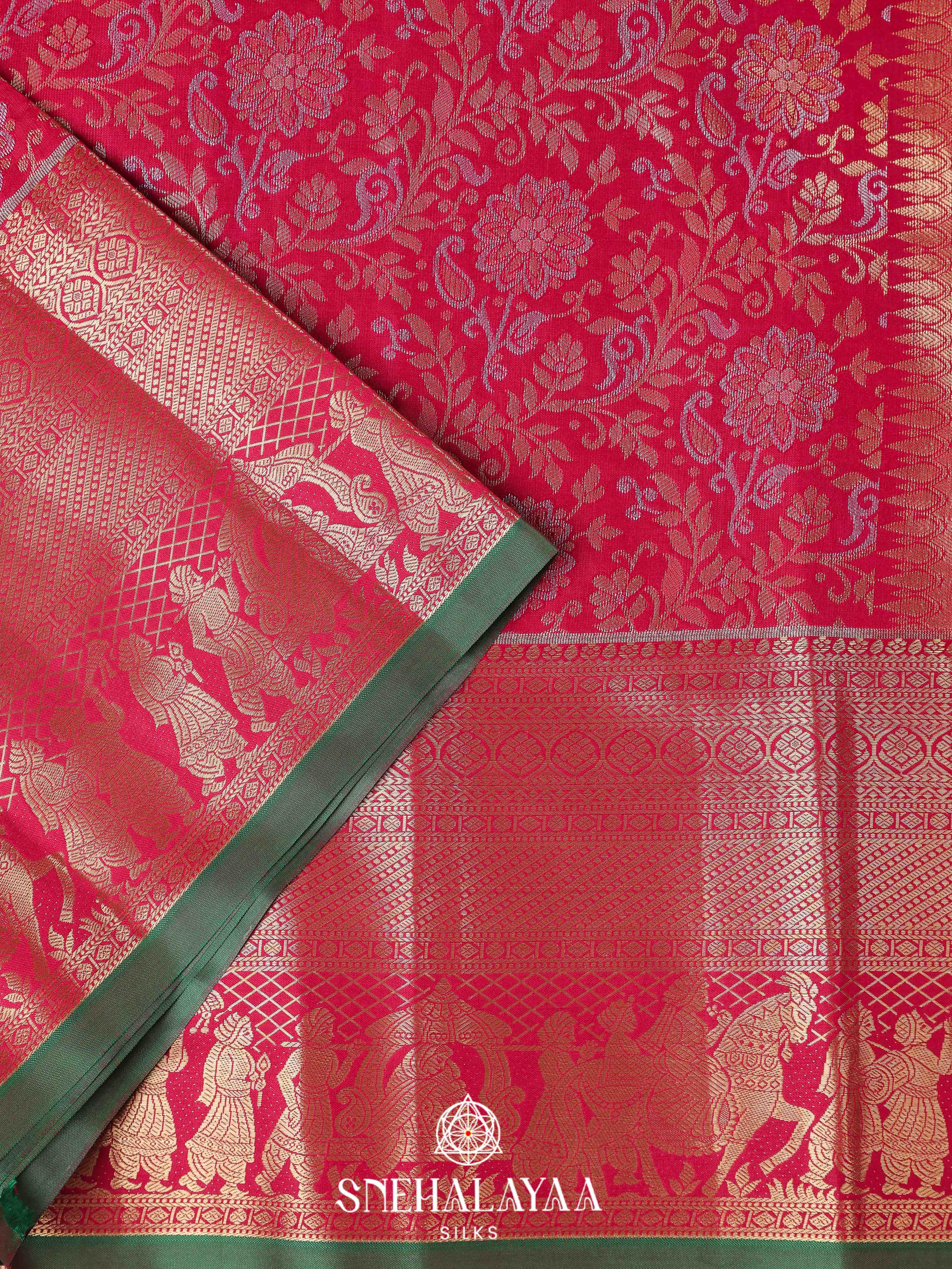 Red Art Silk Saree
