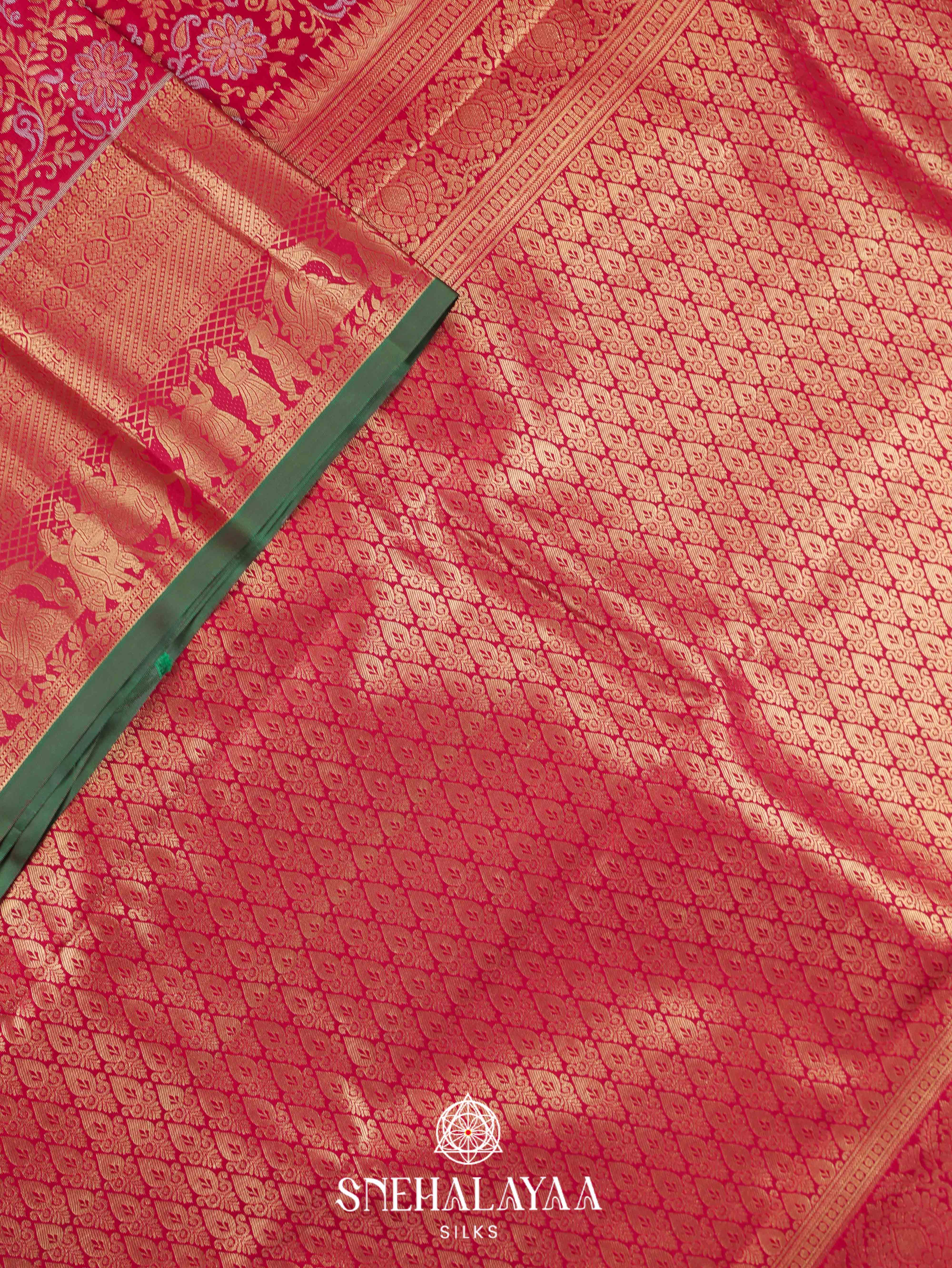 Red Art Silk Saree
