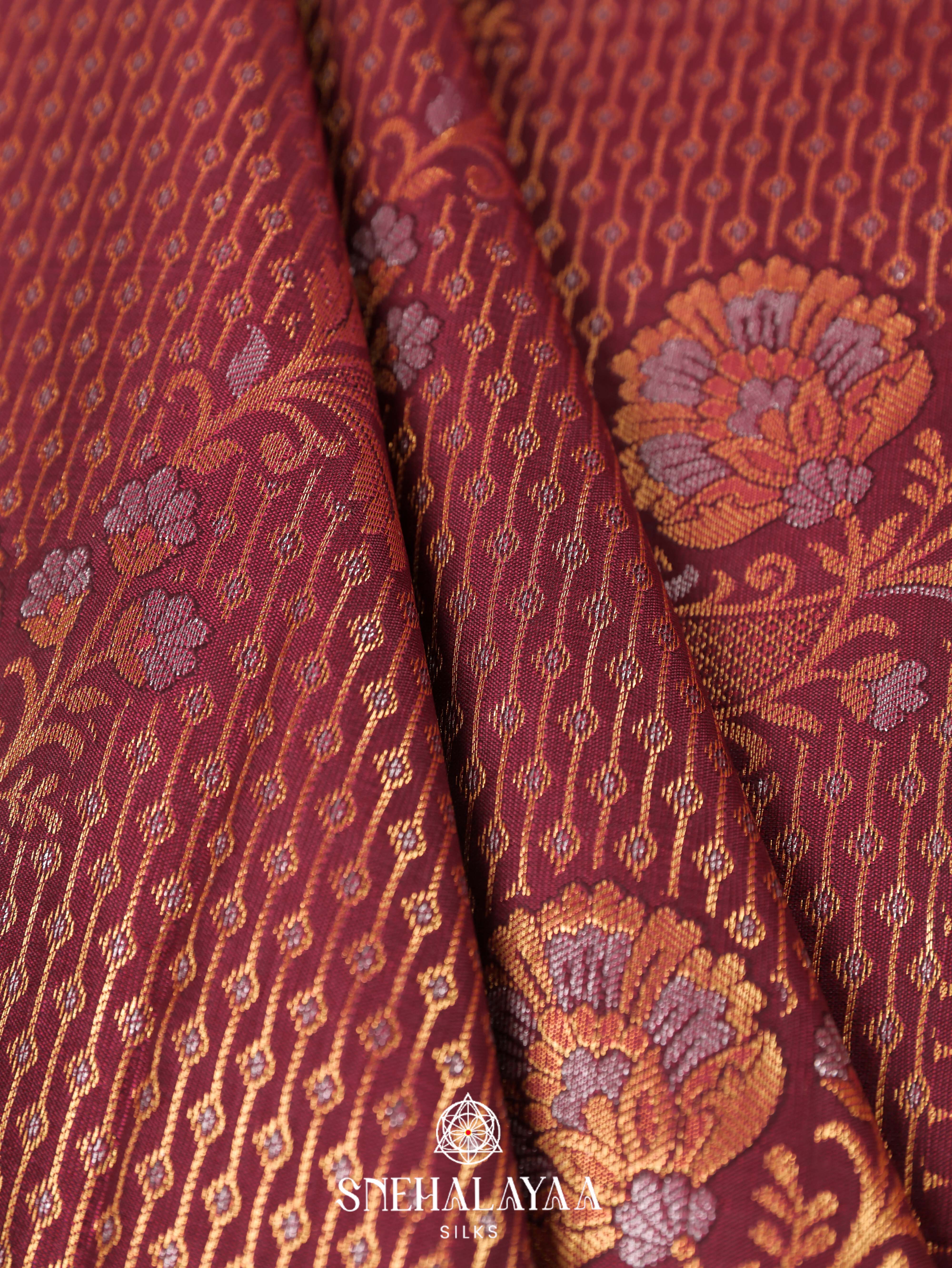 Coffee Brown Art Silk Saree