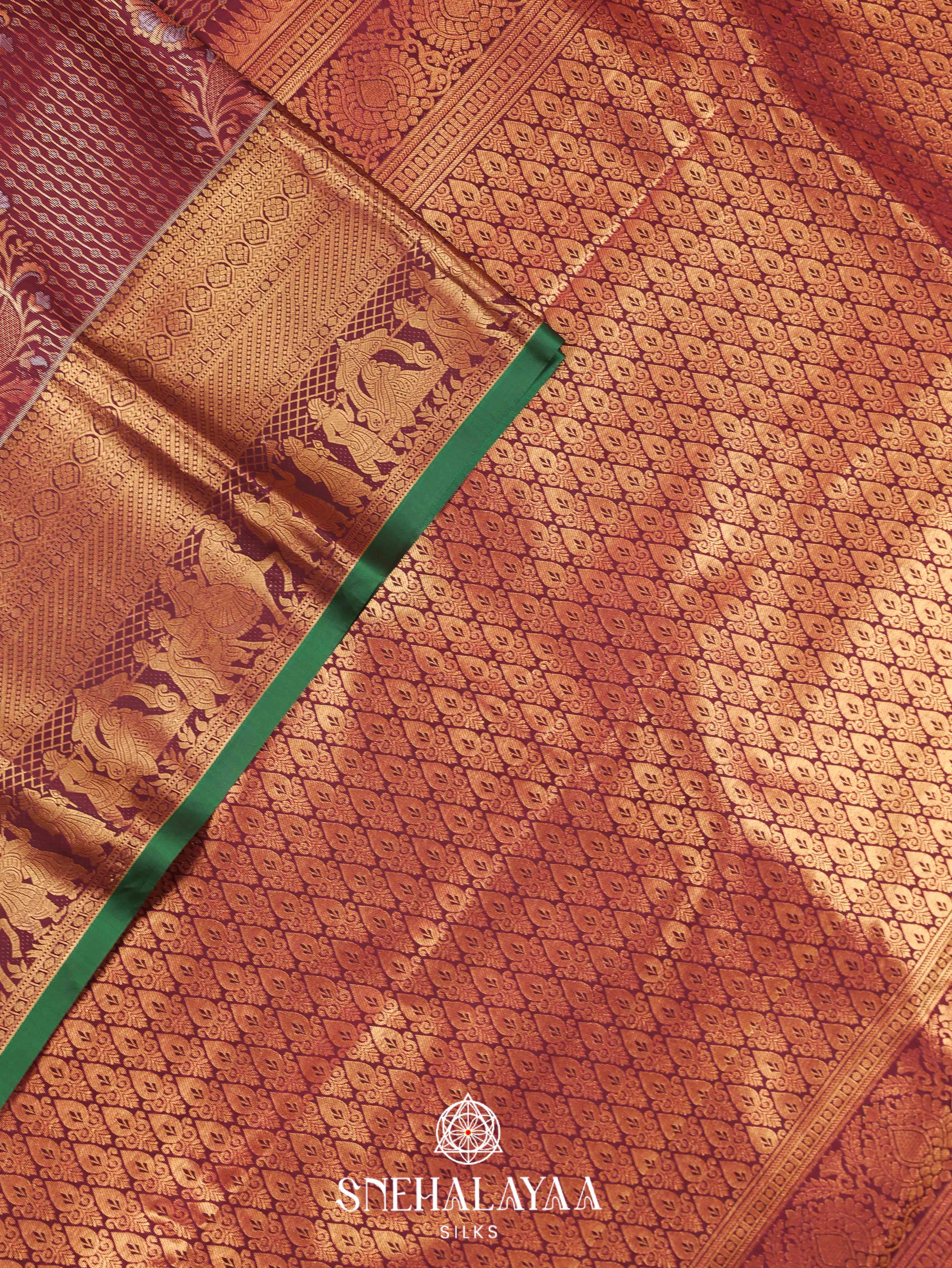 Coffee Brown Art Silk Saree